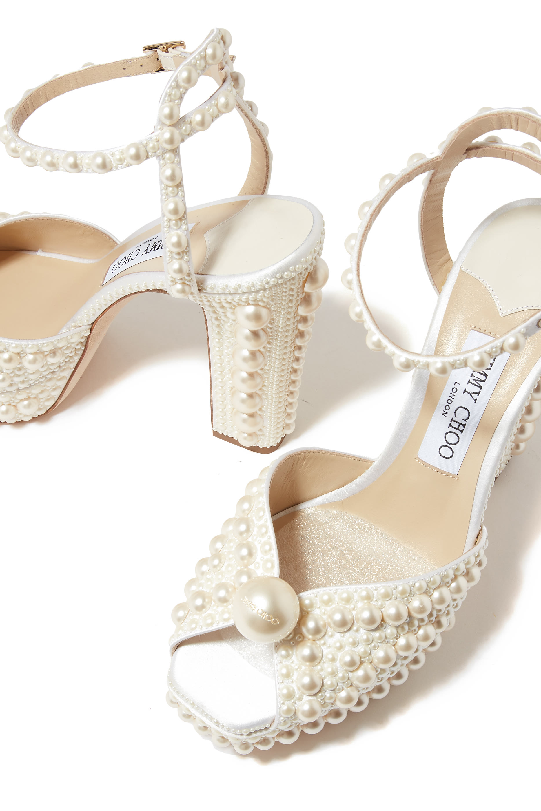 Sacaria 120 Pearl Embellished Platform Sandals
