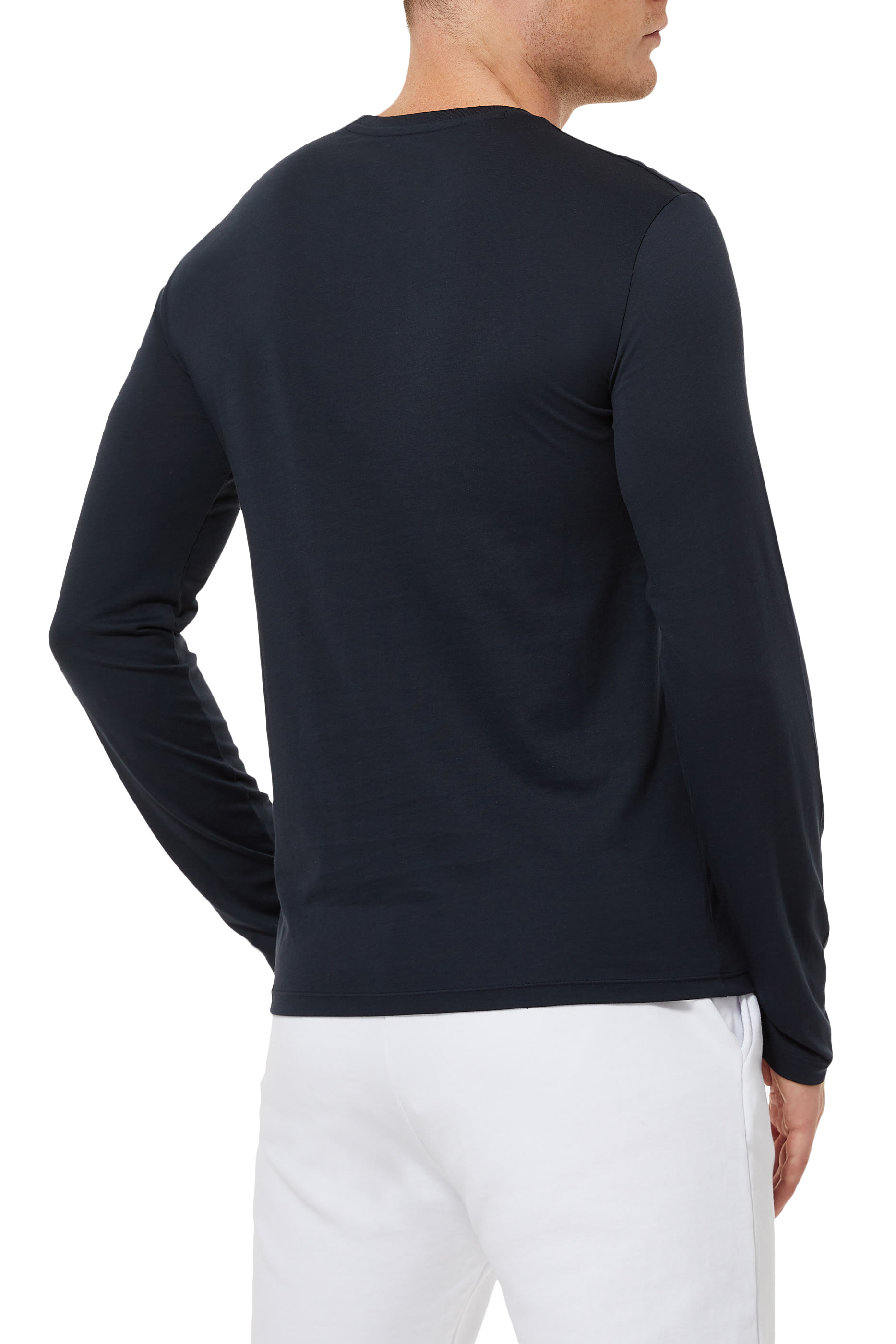Pima Crewneck Long Sleeved T-Shirt