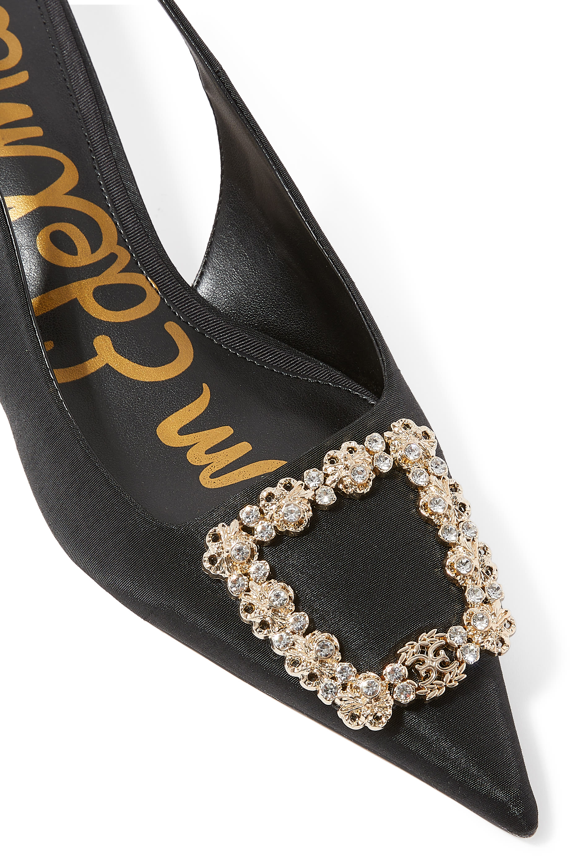 Kaitlyn Crystal Buckle Slingback 45 Pumps