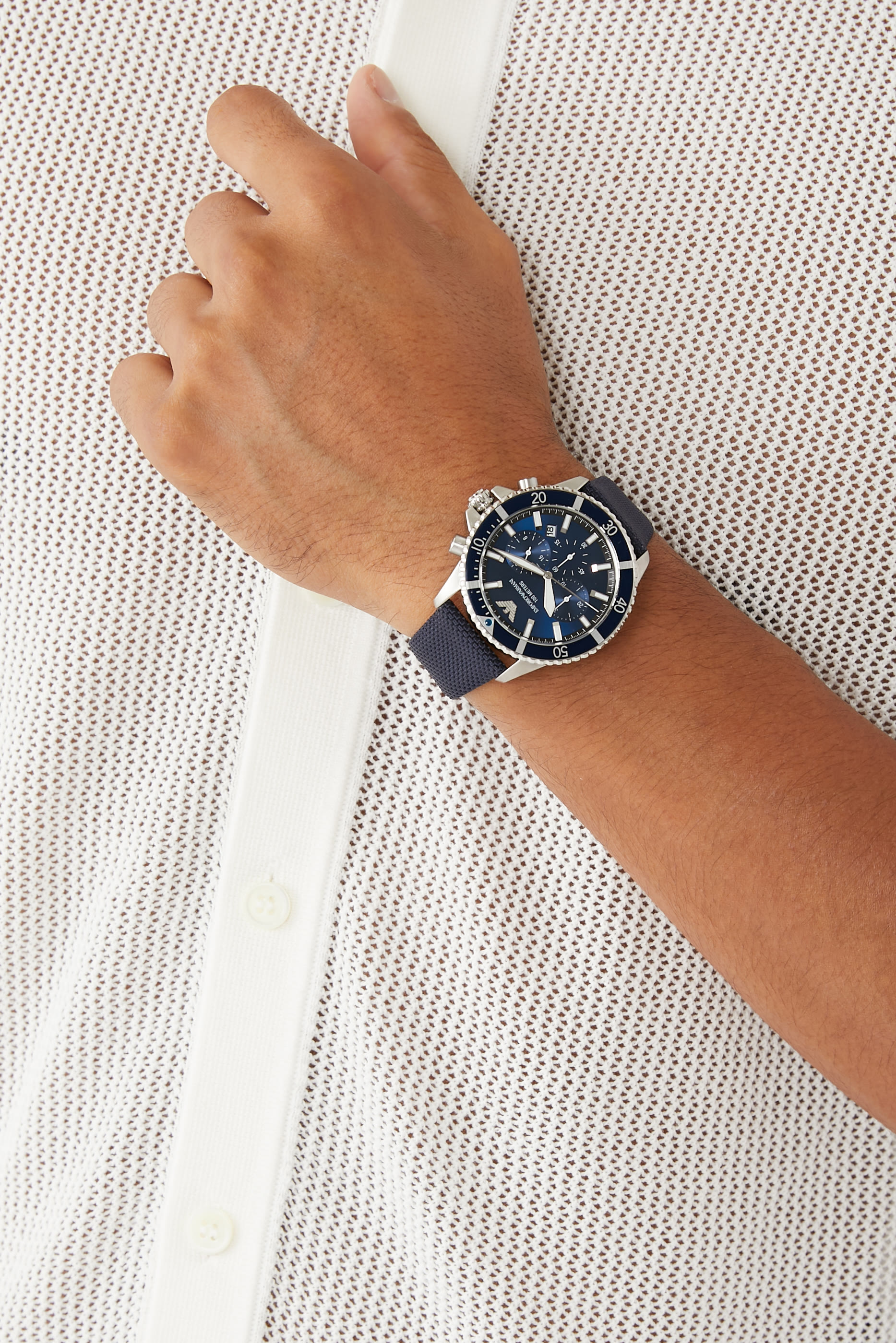 Chronograph 43mm Nylon and Leather Watch