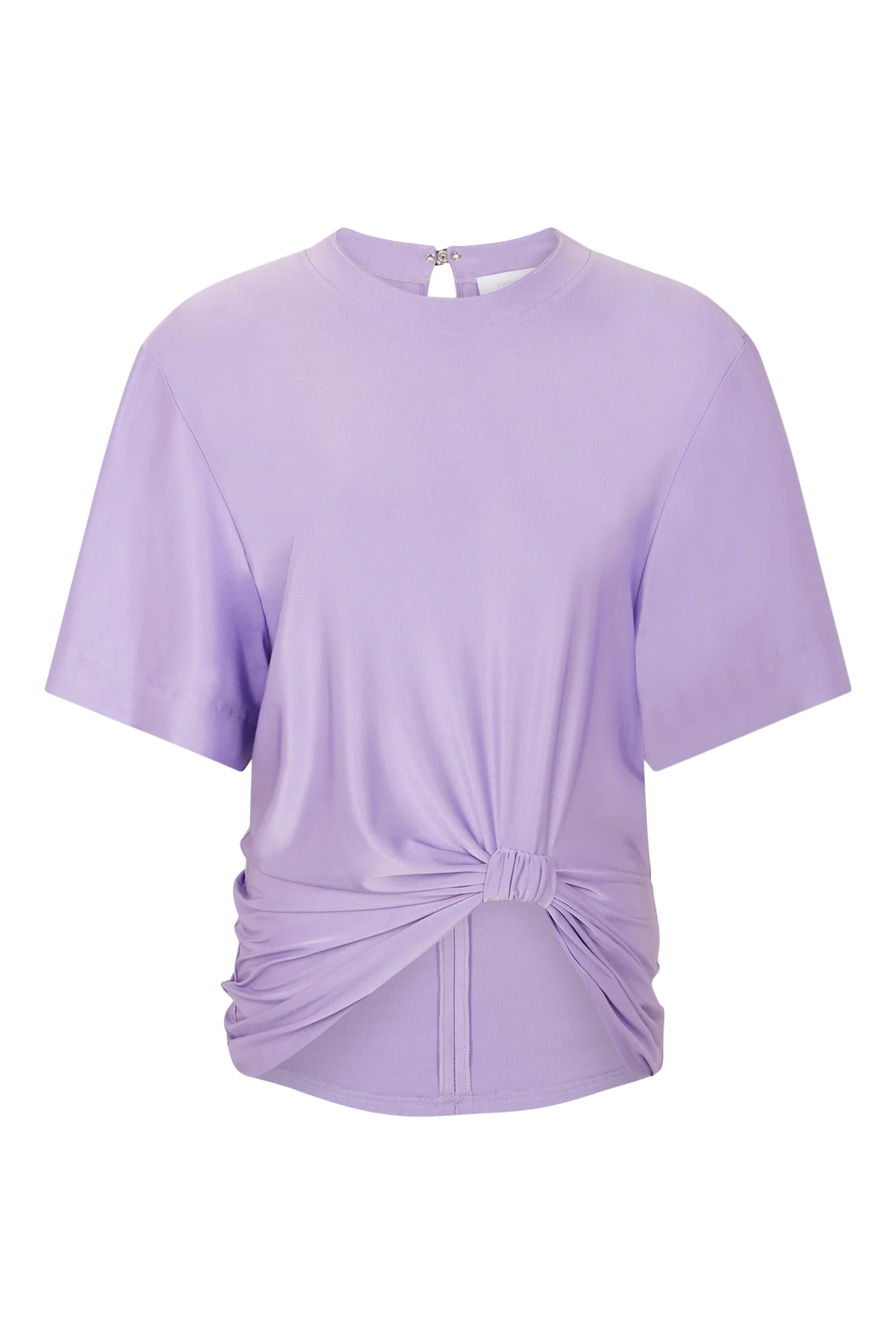 Bow-hem Cotton T-Shirt