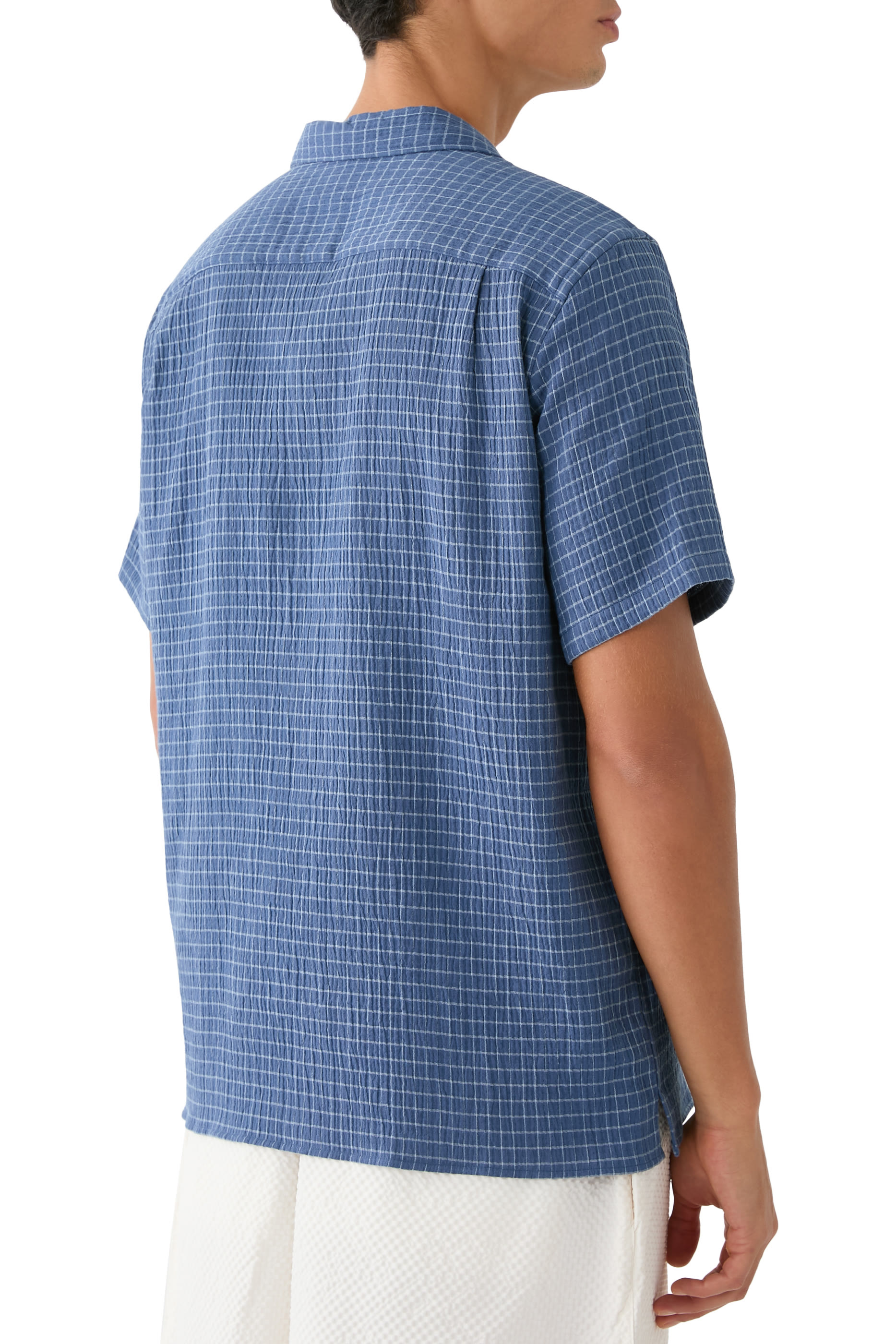 Provence Plaid Double-Face Italian Cotton Shirt