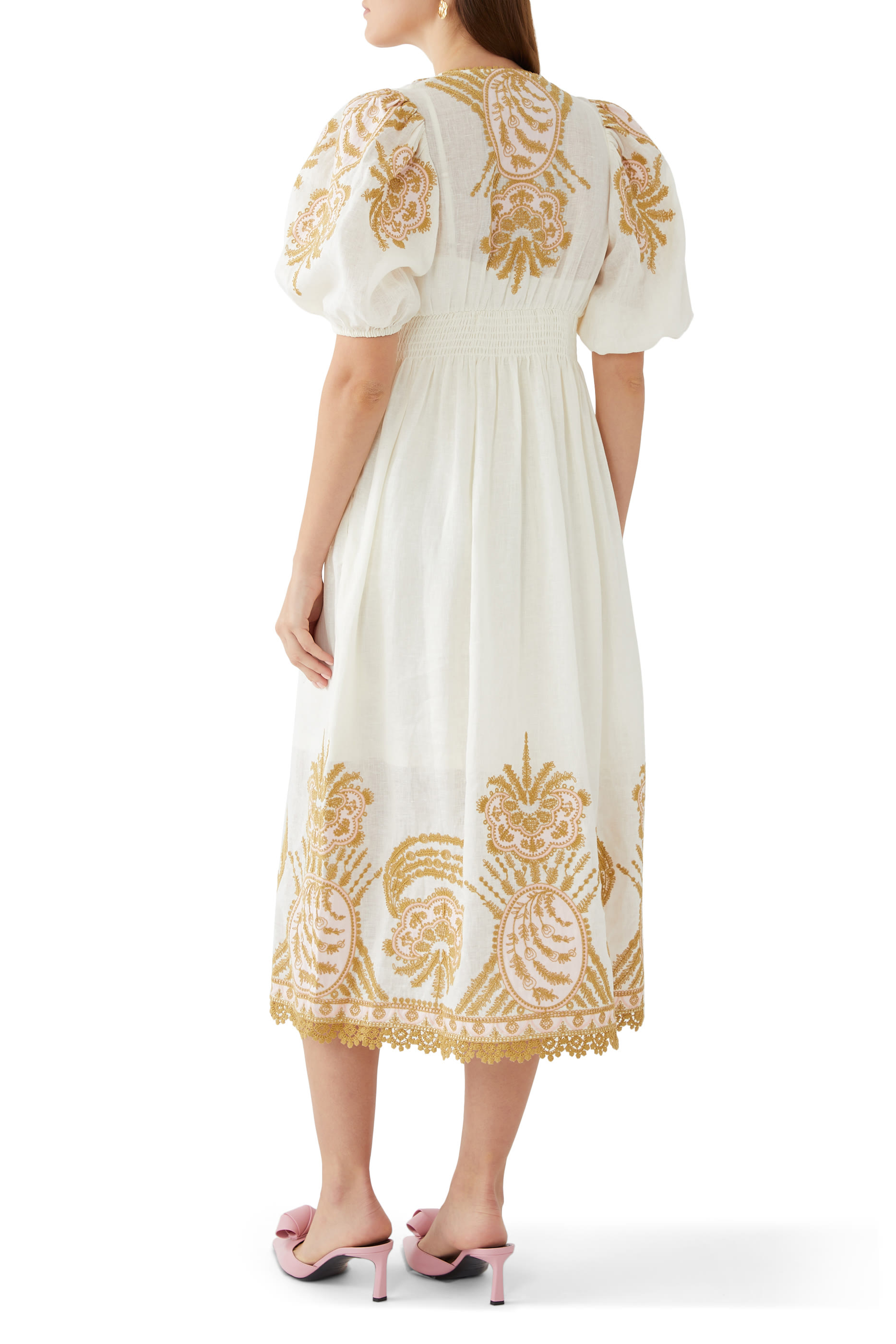Waverly Embroided Midi Dress
