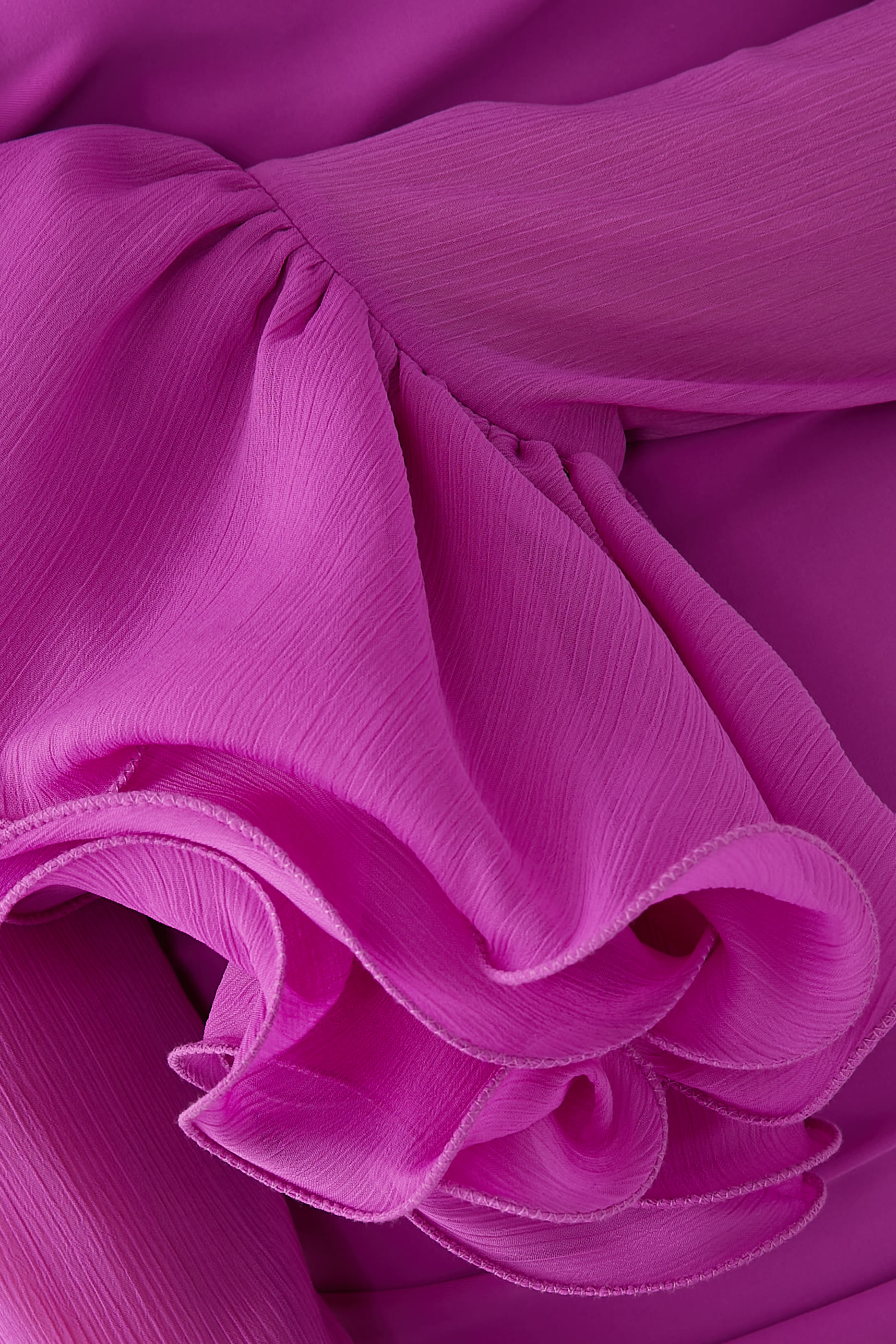 Ruffled Chiffon Mini Dress