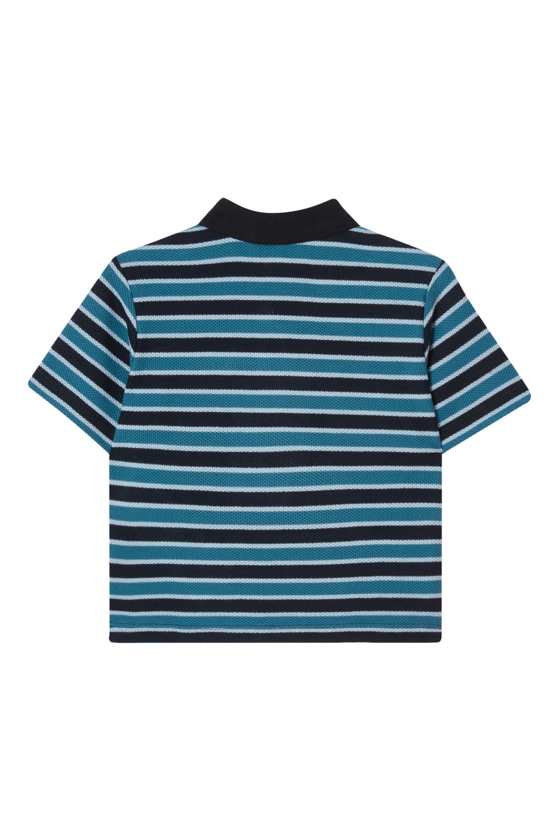 Kids Striped Eagle Logo Polo Shirt