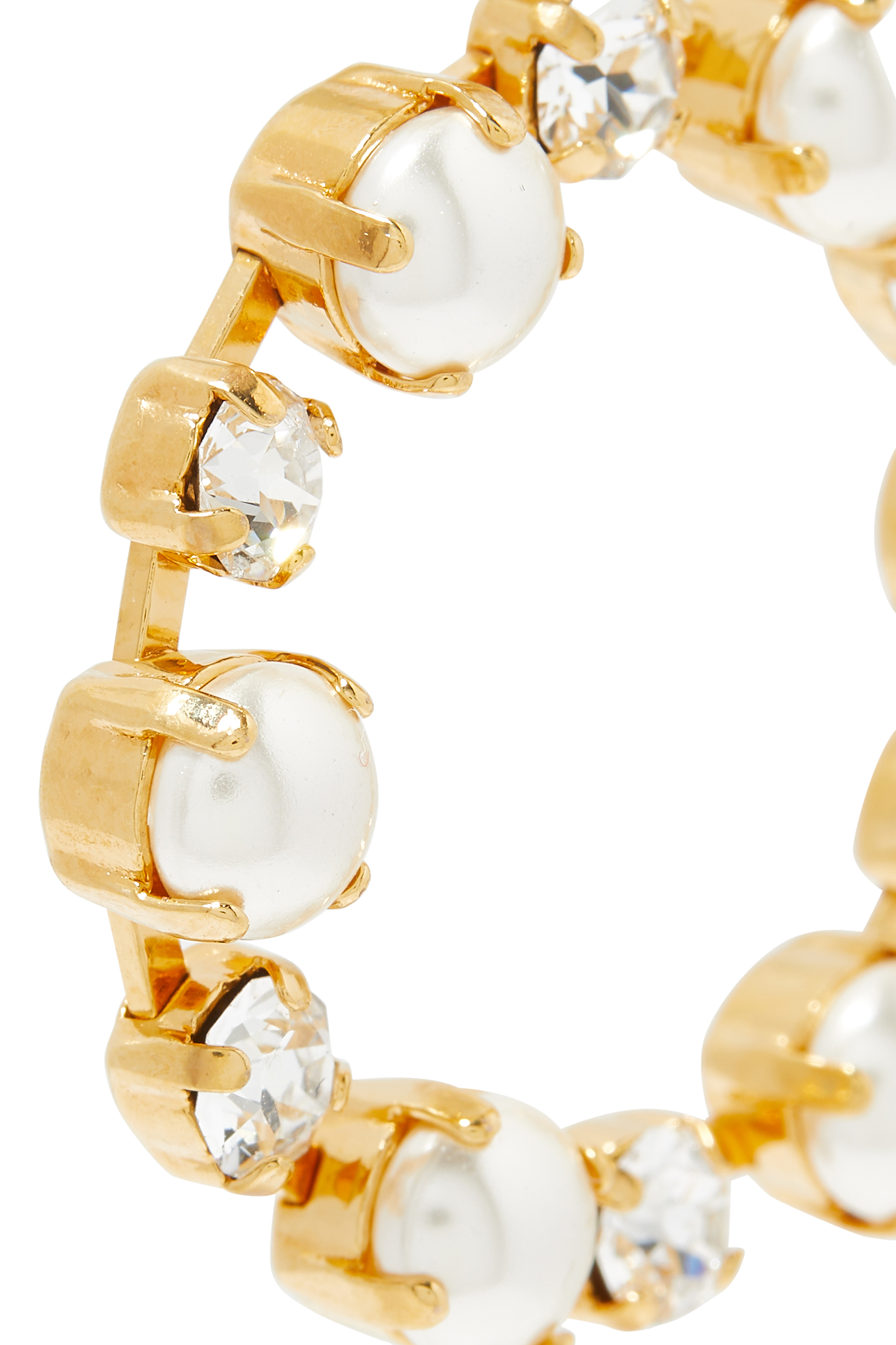 Eternity Pearl Earrings, Crystal & Pearl