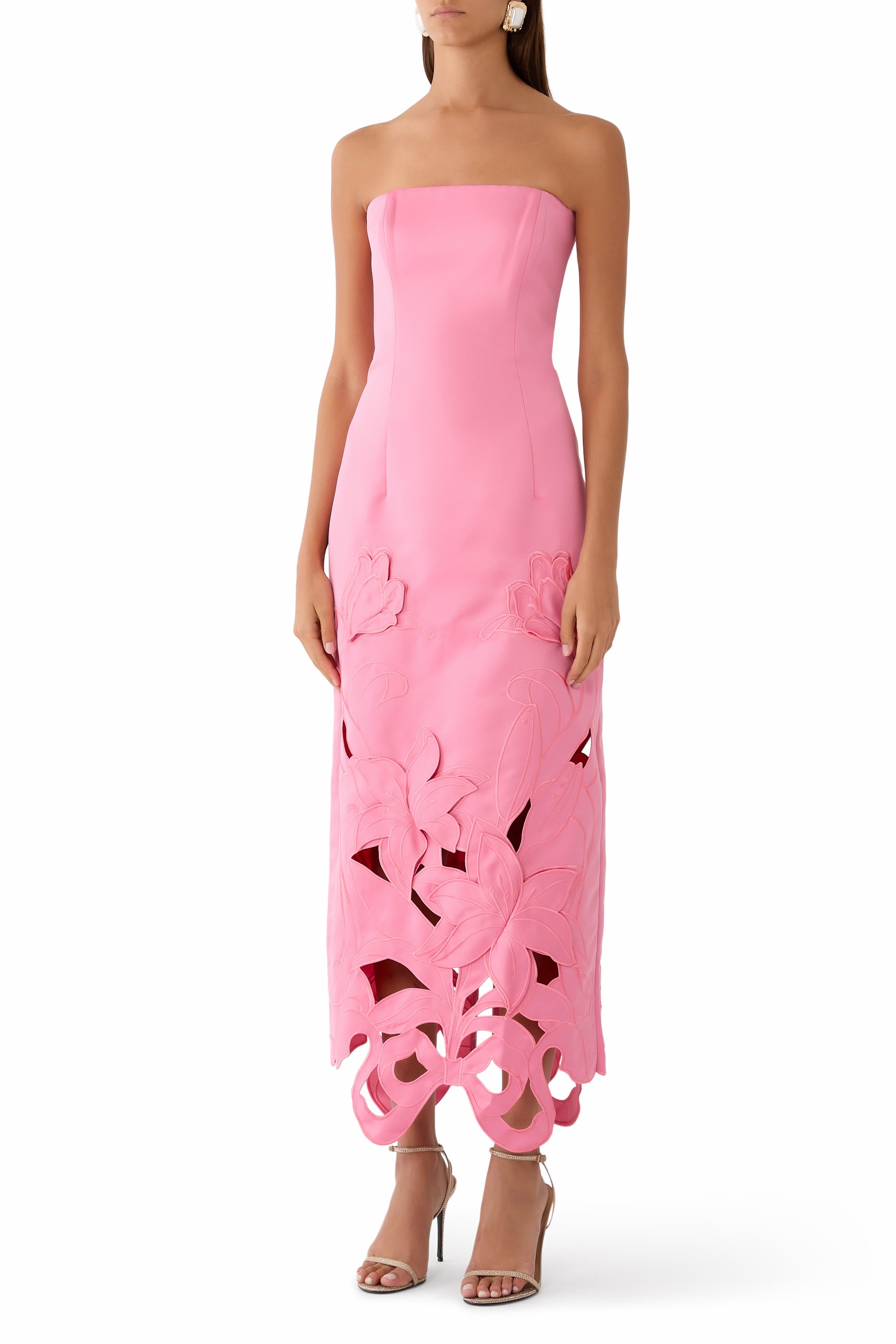 Rayna Appliqu&eacute; Bustier Maxi Dress