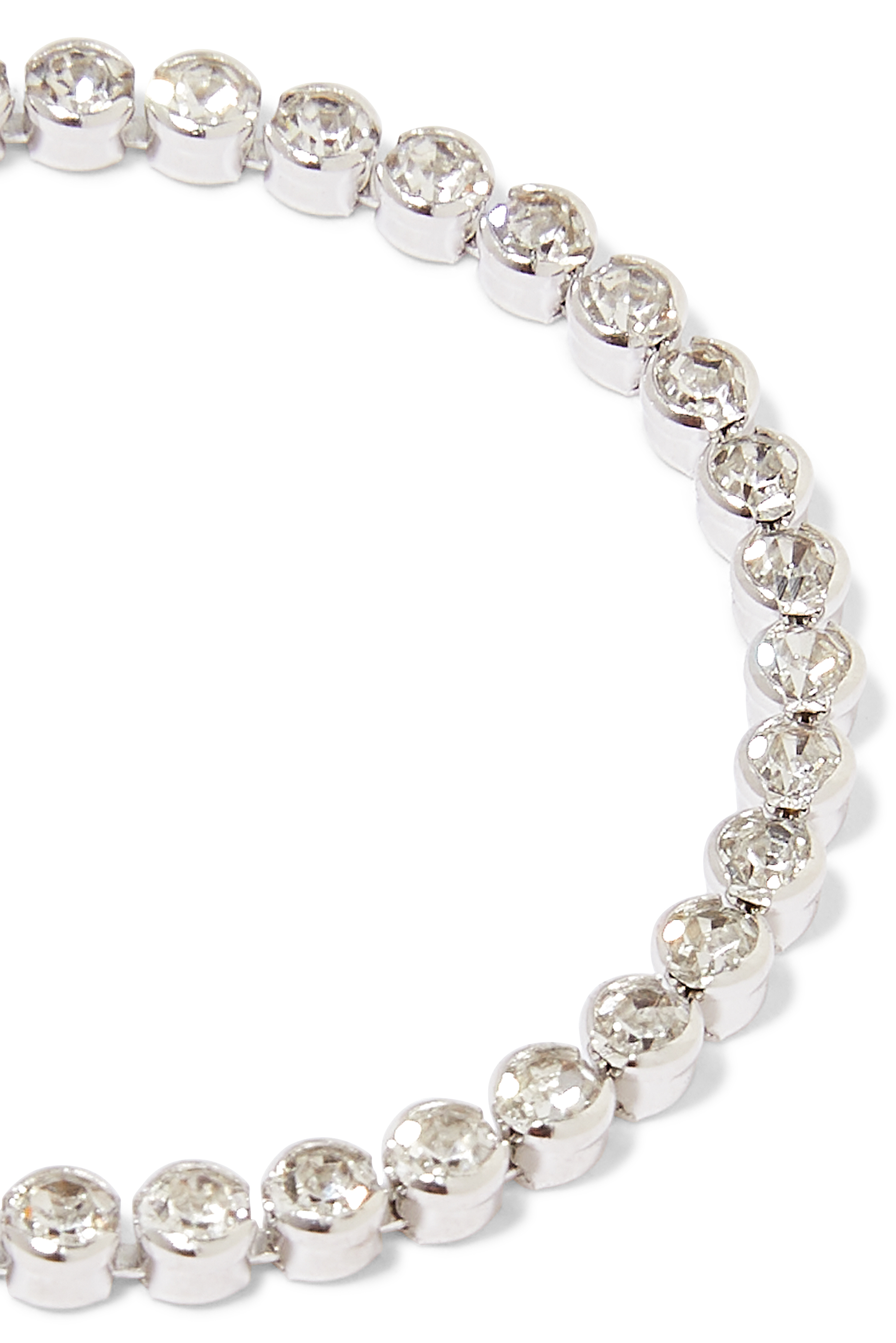 Siri Tennis Bracelet, Rhodium & Swarovski Crystals