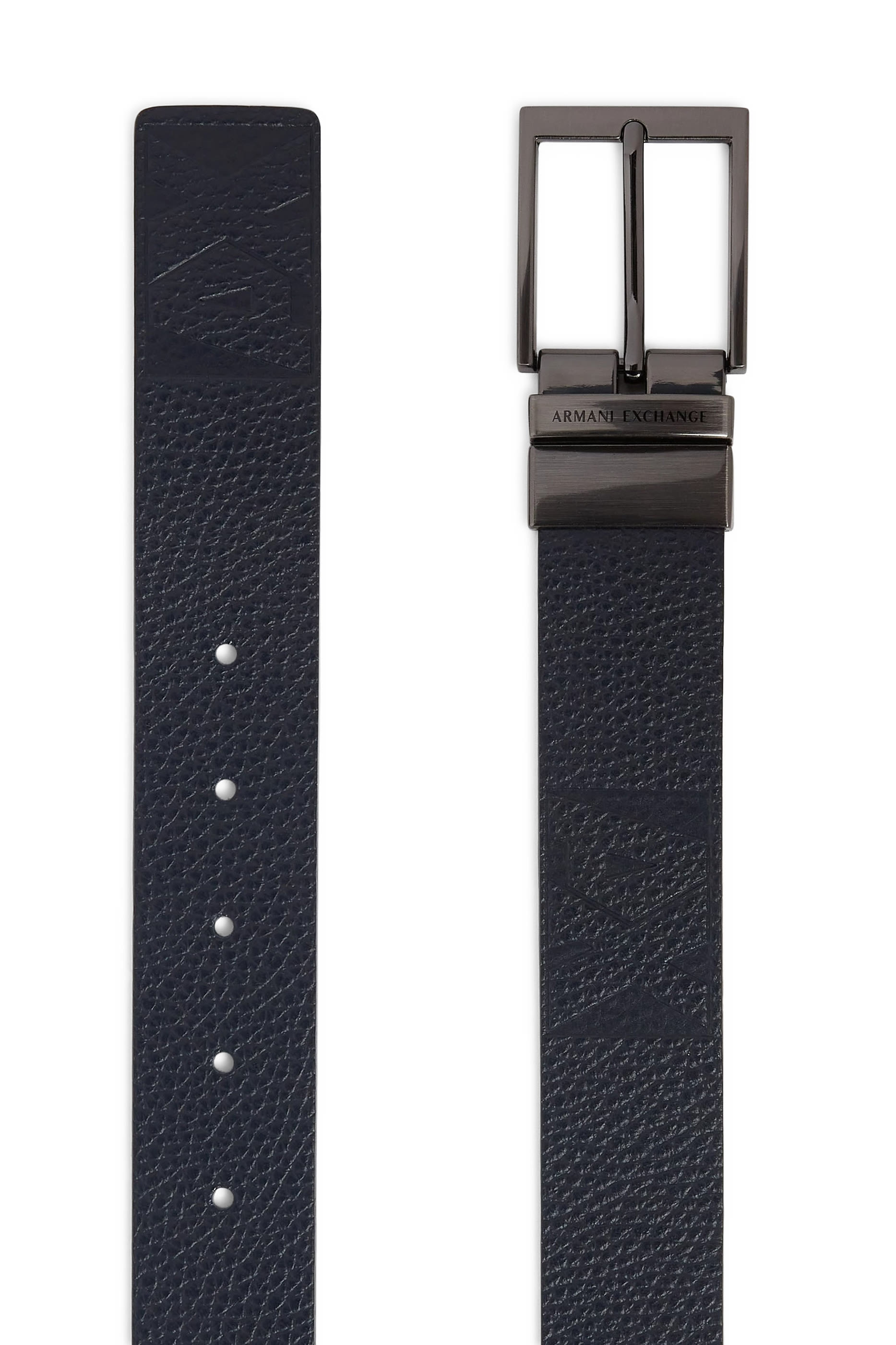 Logo-Embossed Leather Belt