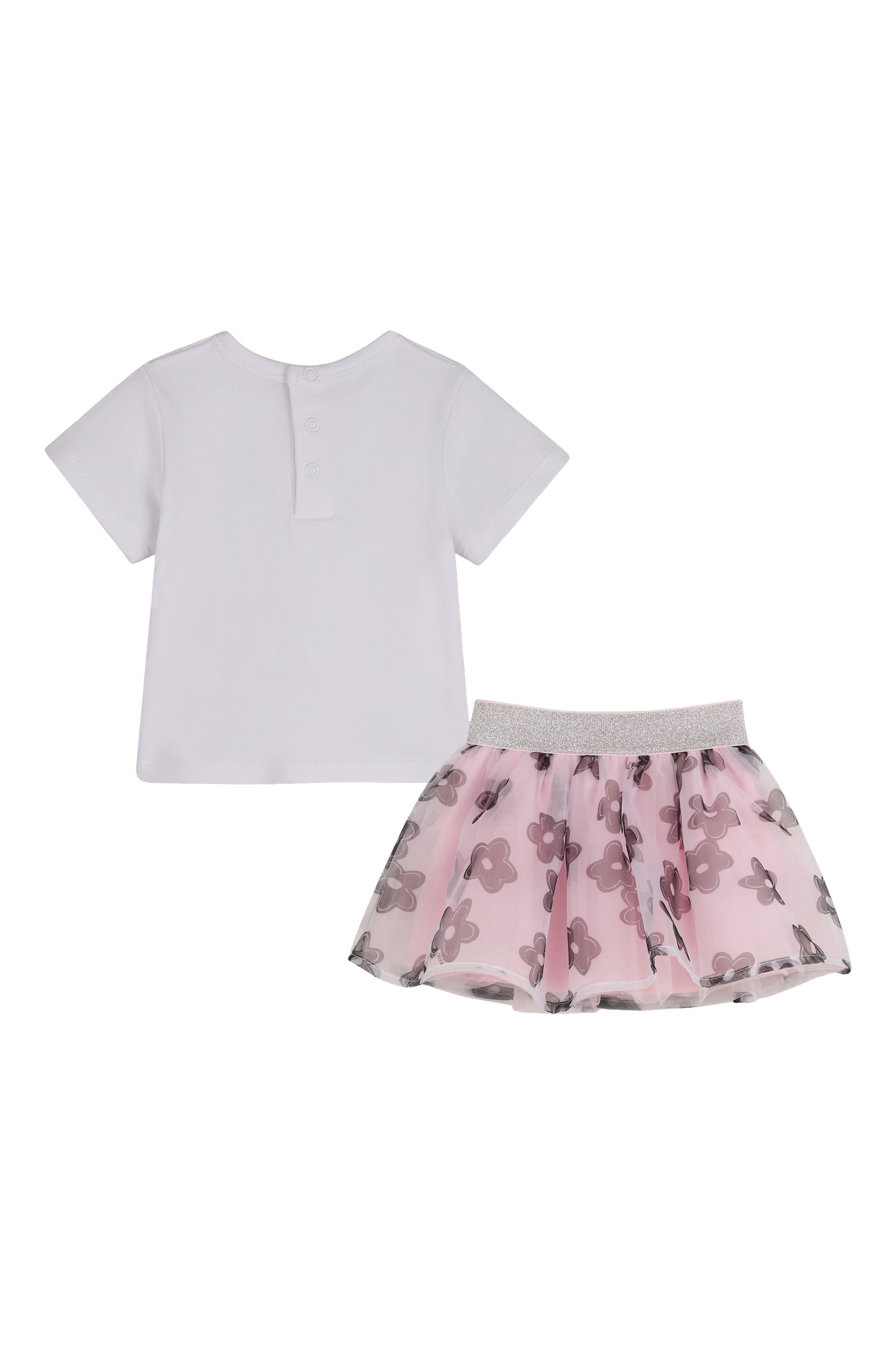 Kids  Floral Print T-Shirt and Skirt Set 