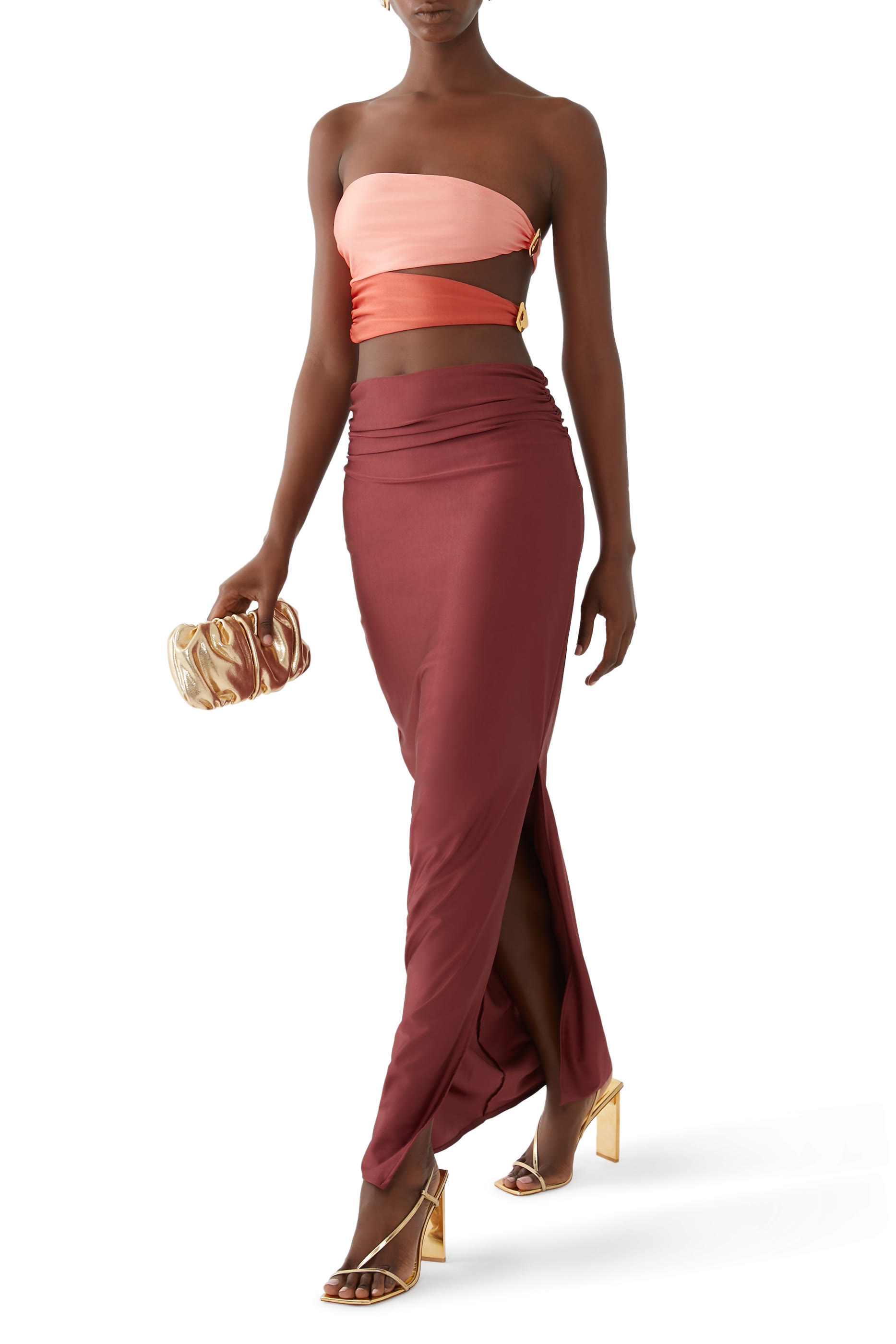 Isla Strapless Cut-Out Maxi Dress