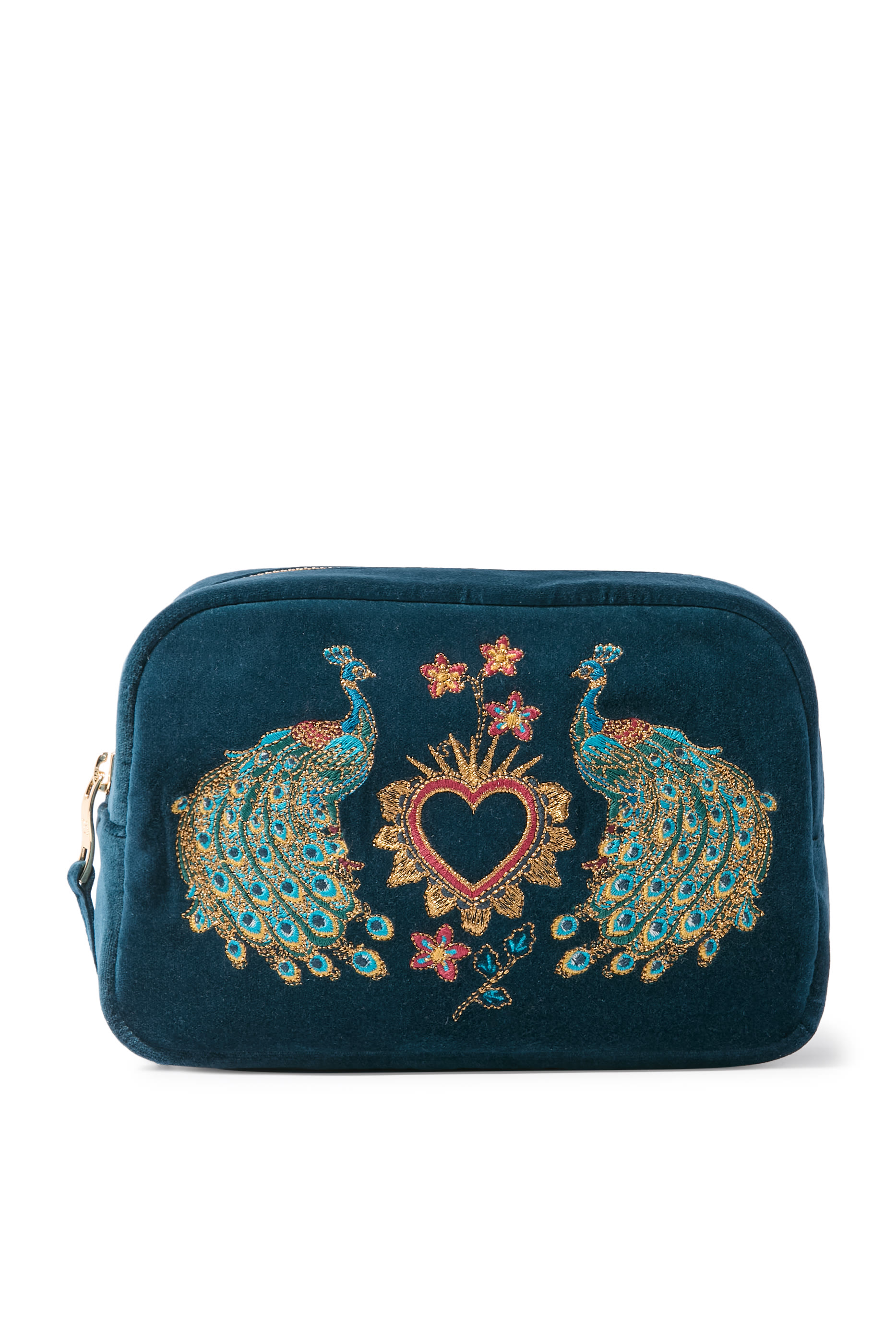 Peacock Floral Everyday Pouch