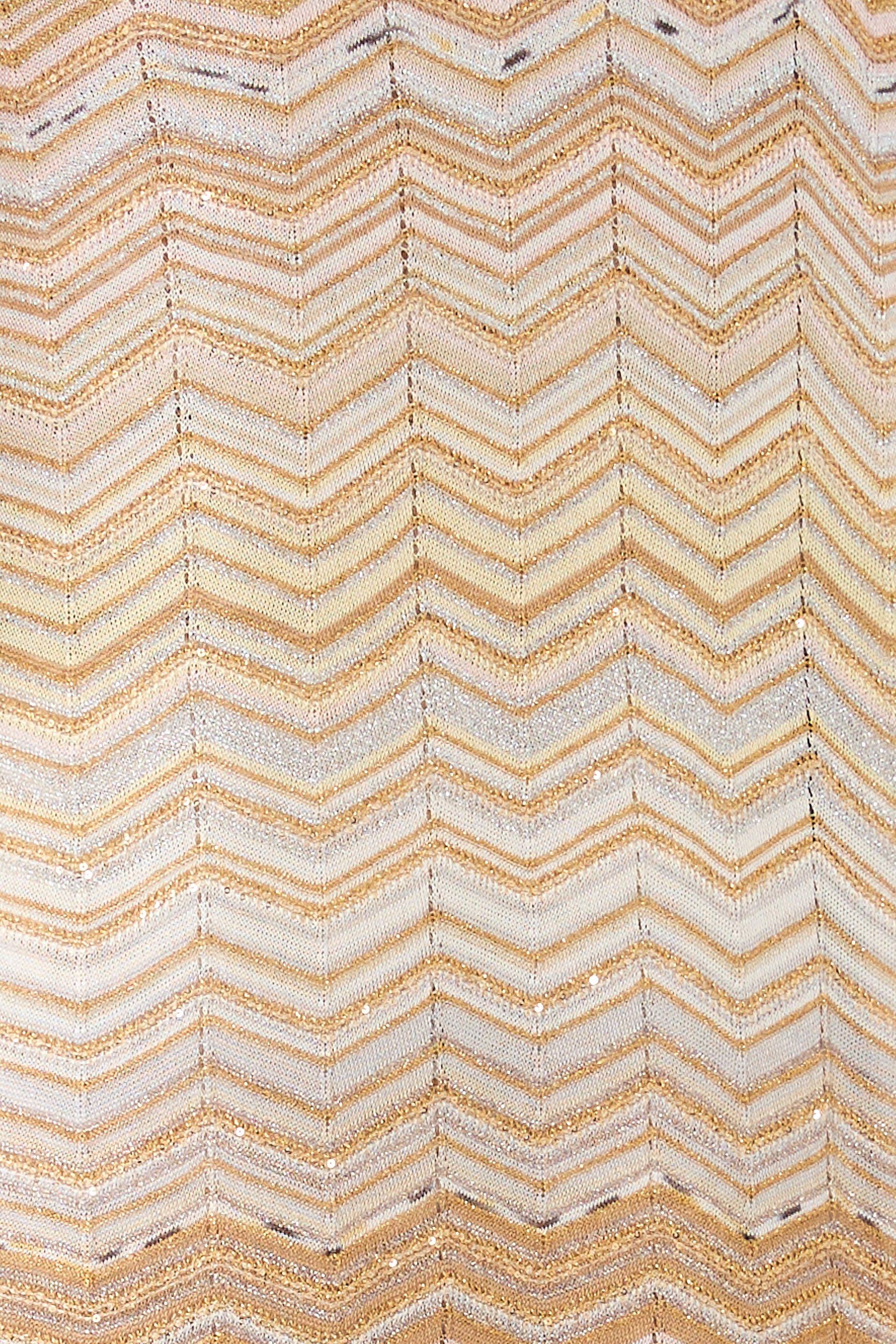 Chevron Pattern Sequin Long Cardigan