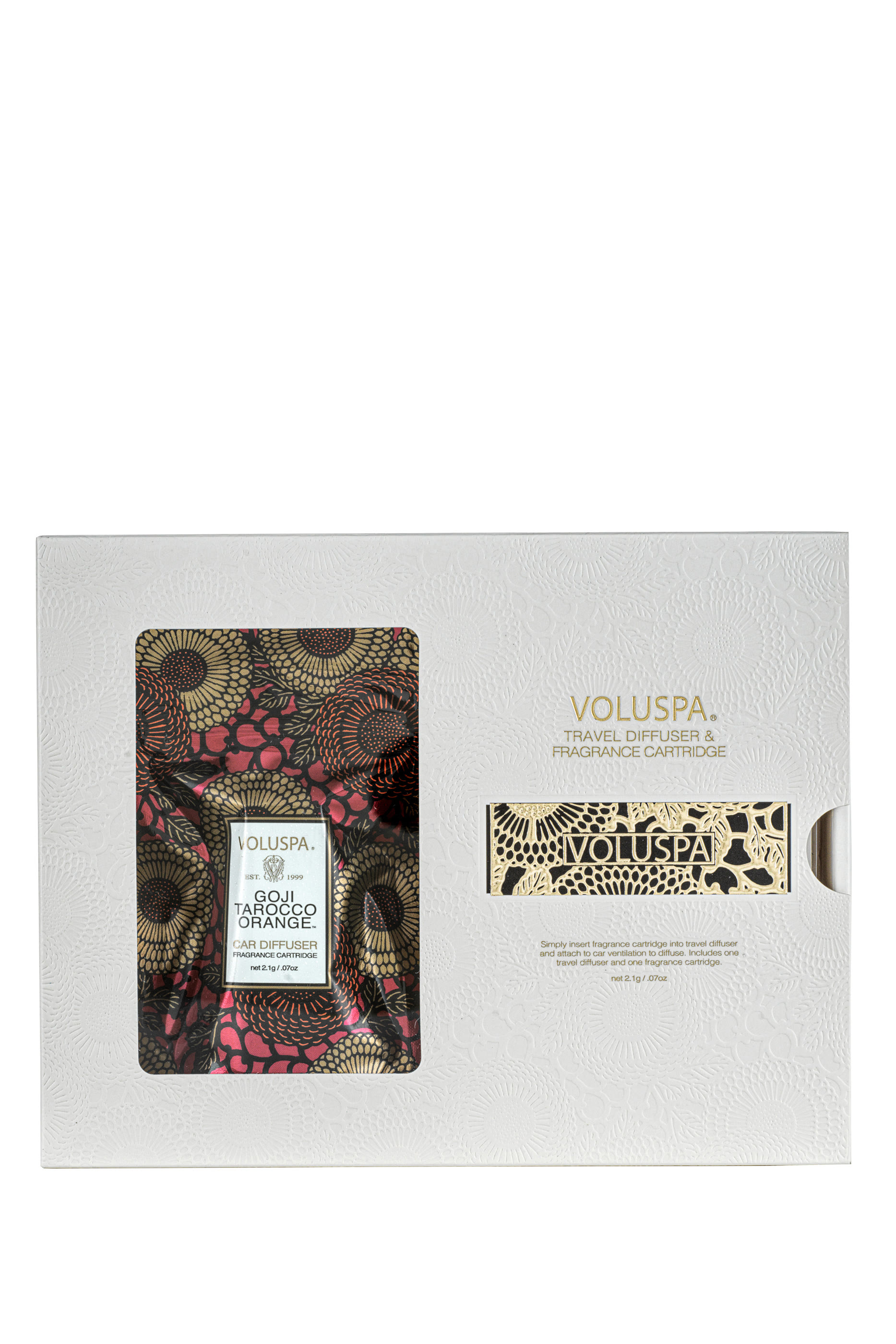 Goji Tarocco Orange Travel Diffuser and Fragrance Cartridge,