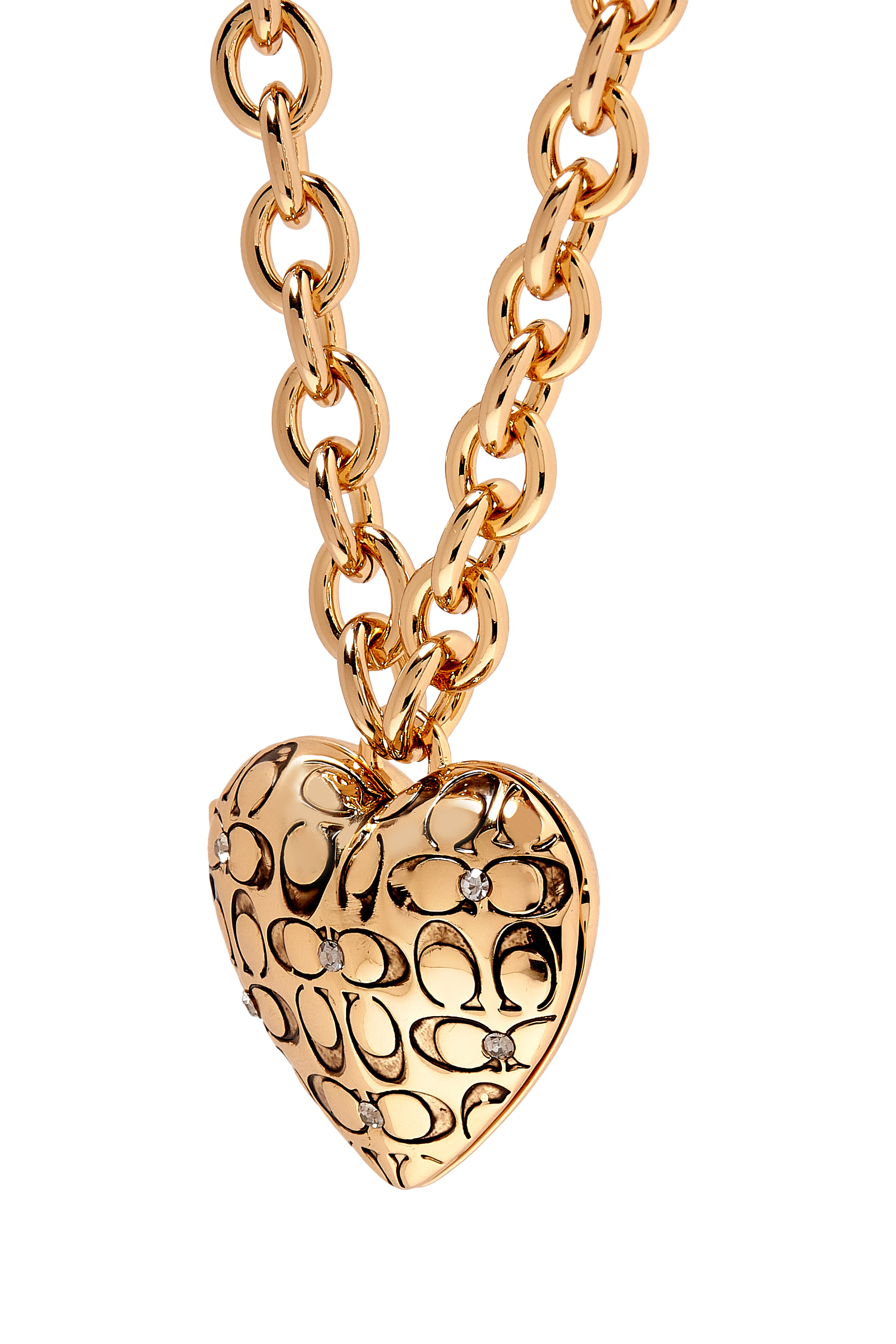 Signature Quilted Heart Locket Necklace