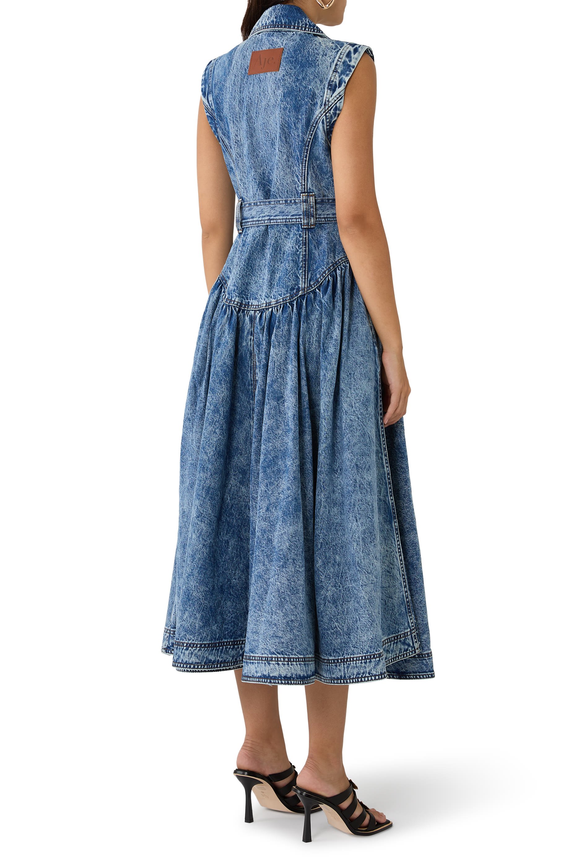 Angelina Belted Midi Dress