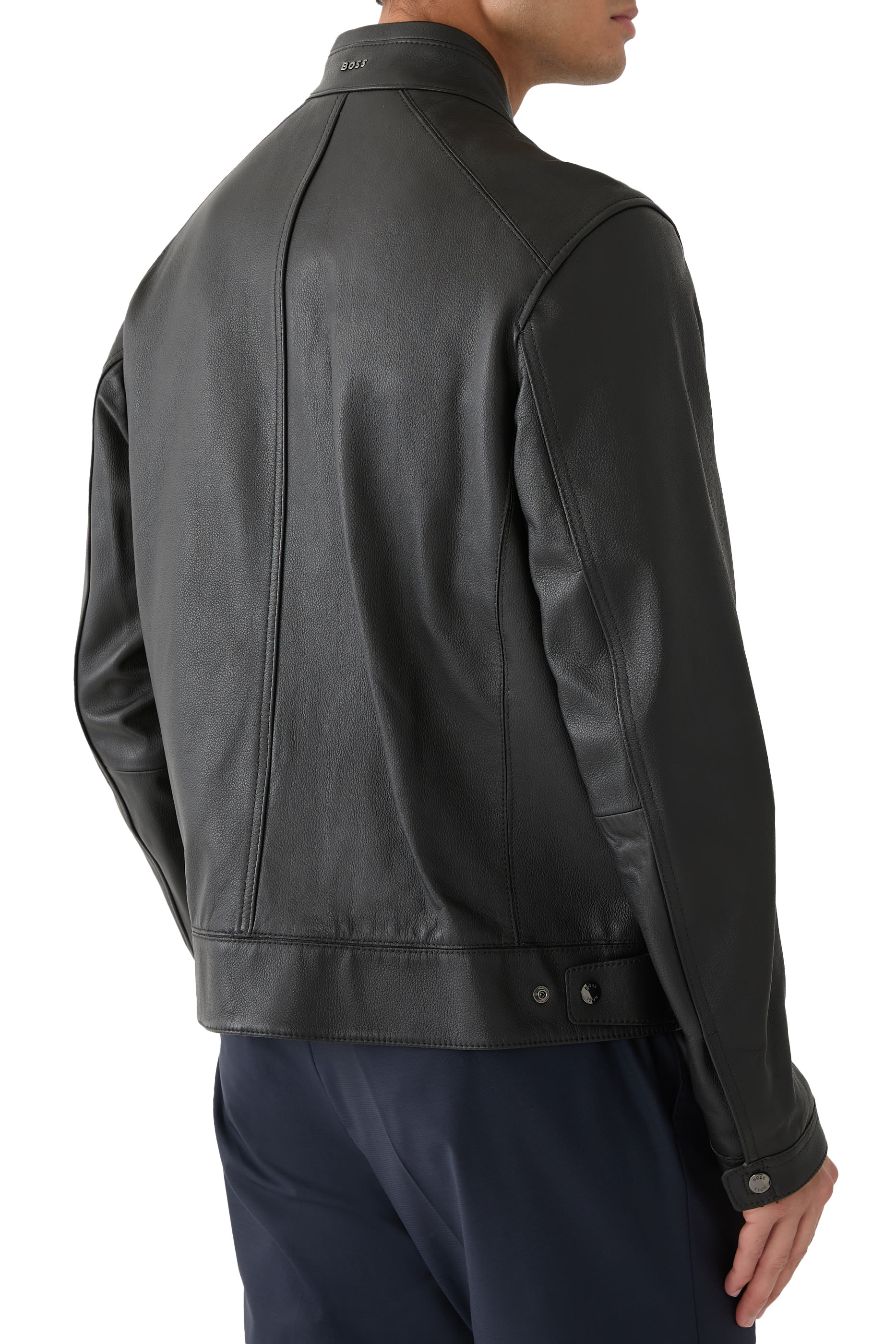 Grained  Nappa Leather Regular-Fit Jacket