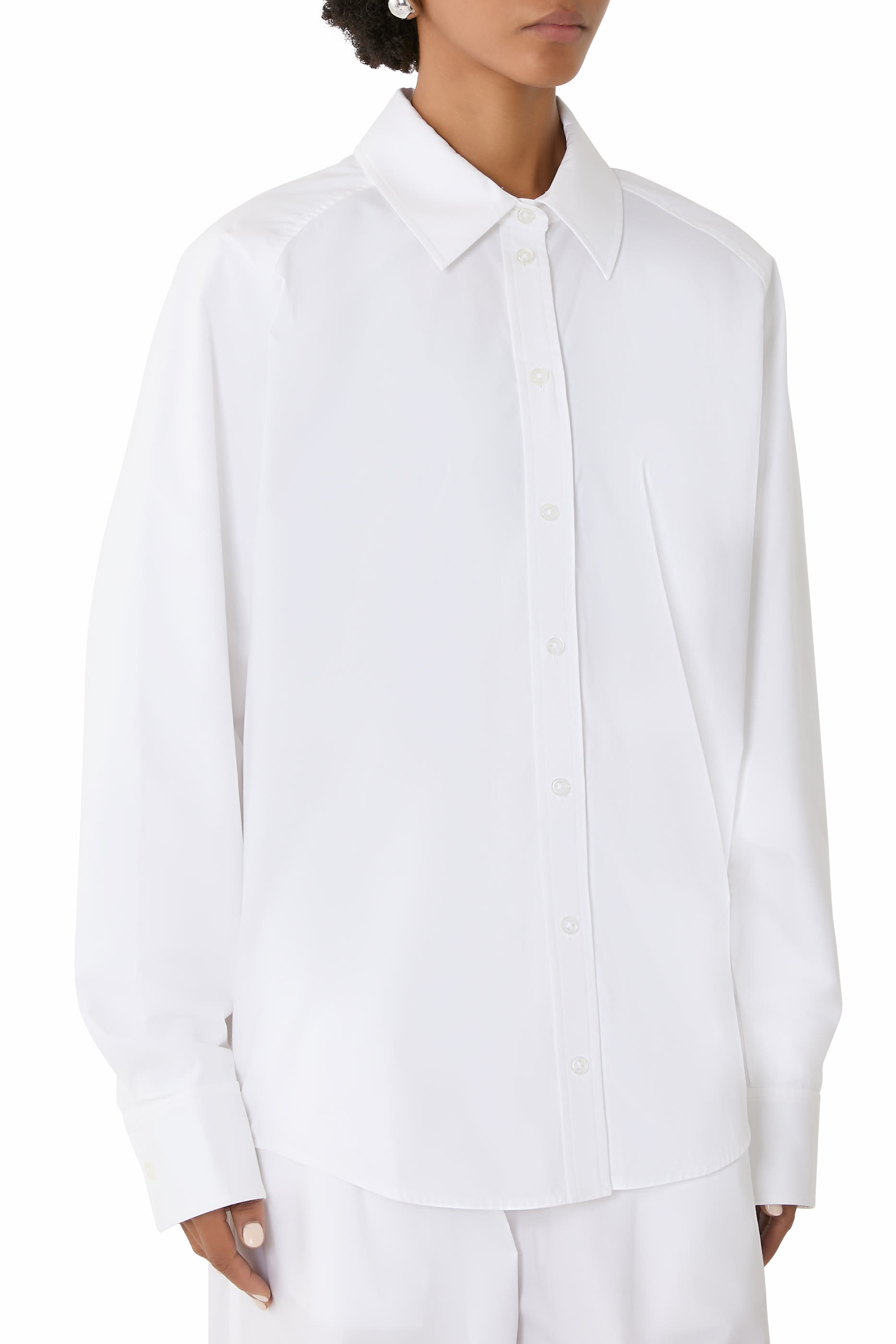 Necklace Oversized Button Down Shirt