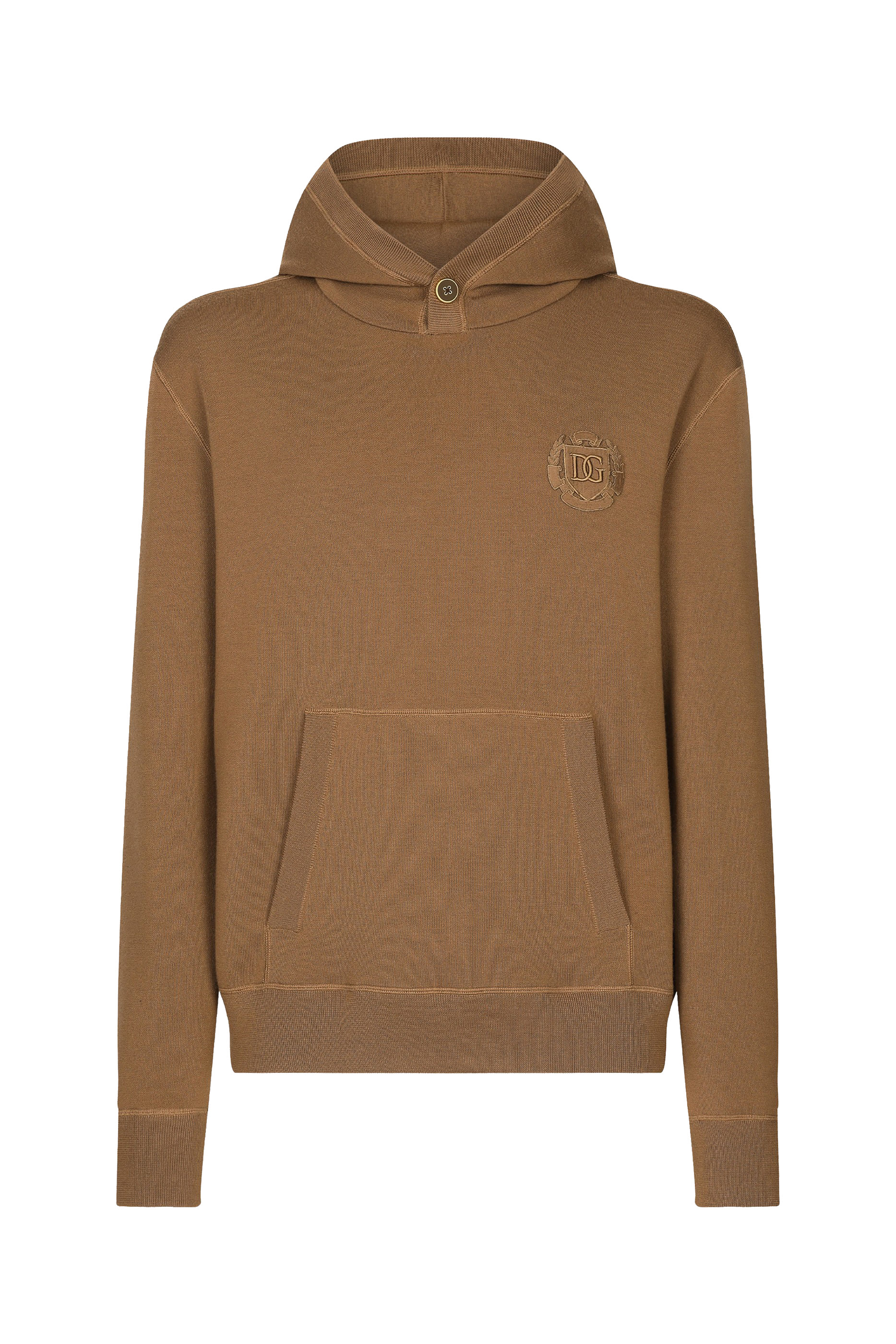 Wool and Silk Hoodie with DG Patch