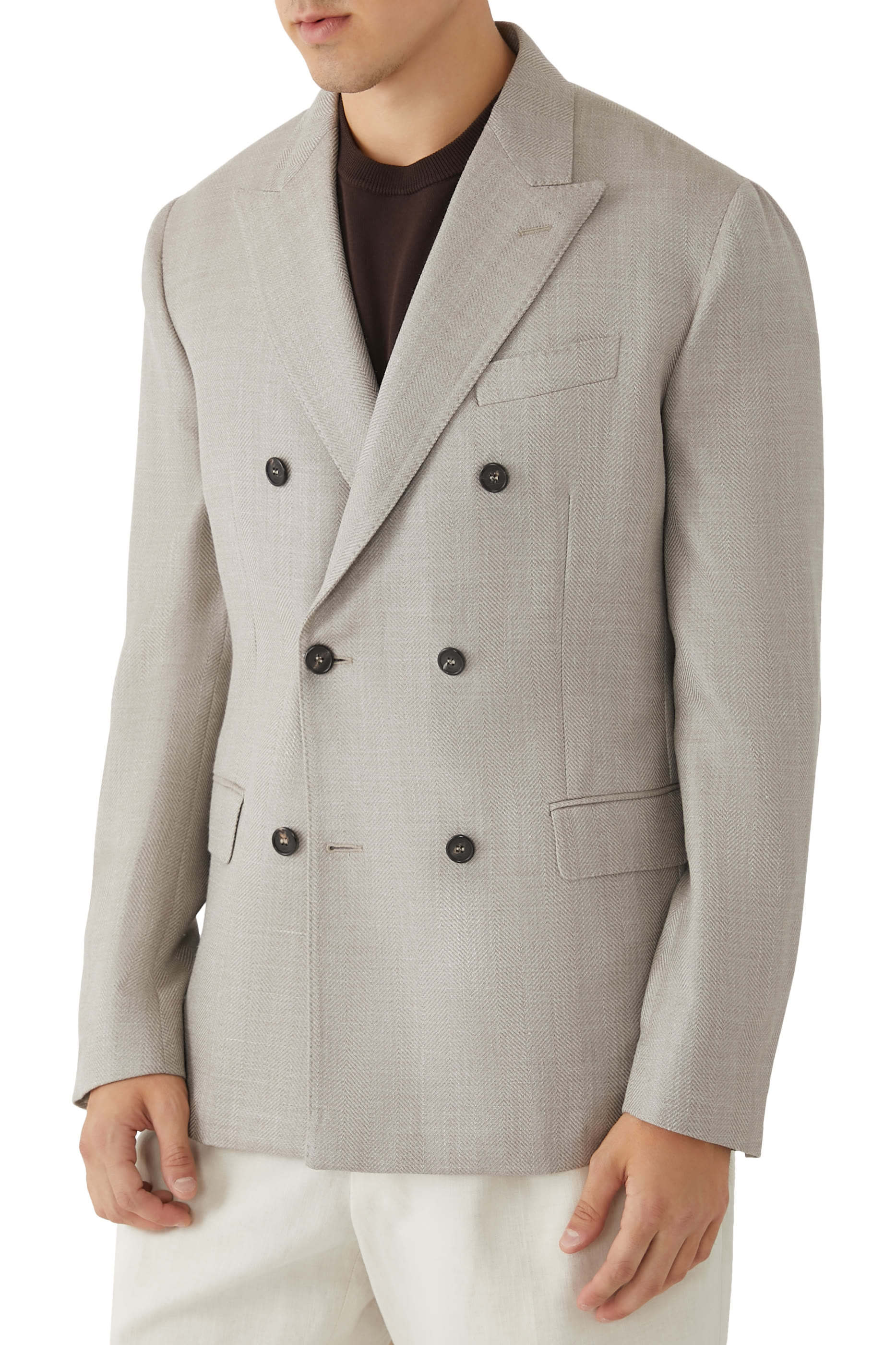 Slim-Fit Double-Breasted Jacket