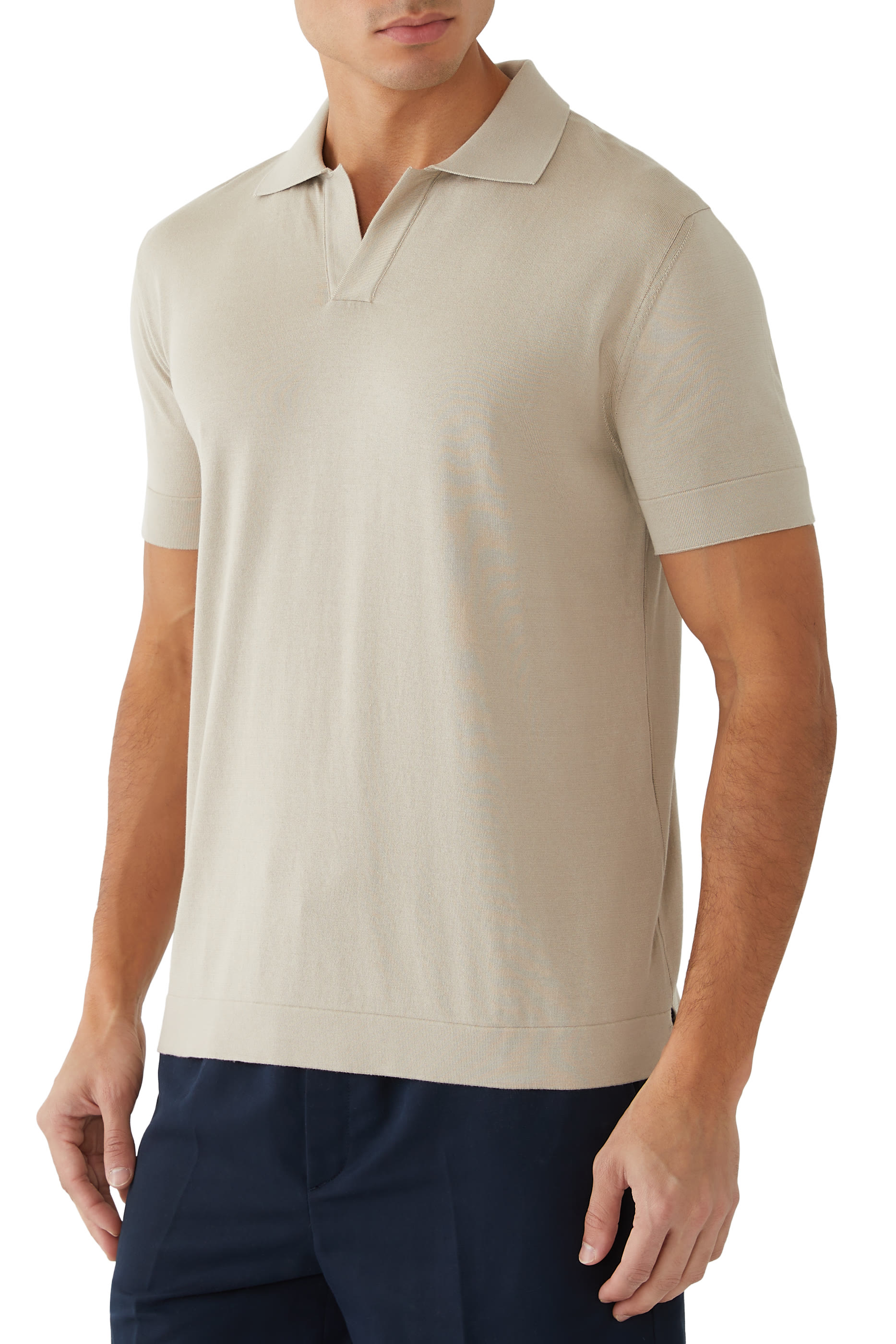 Cotton & Silk Polo Shirt