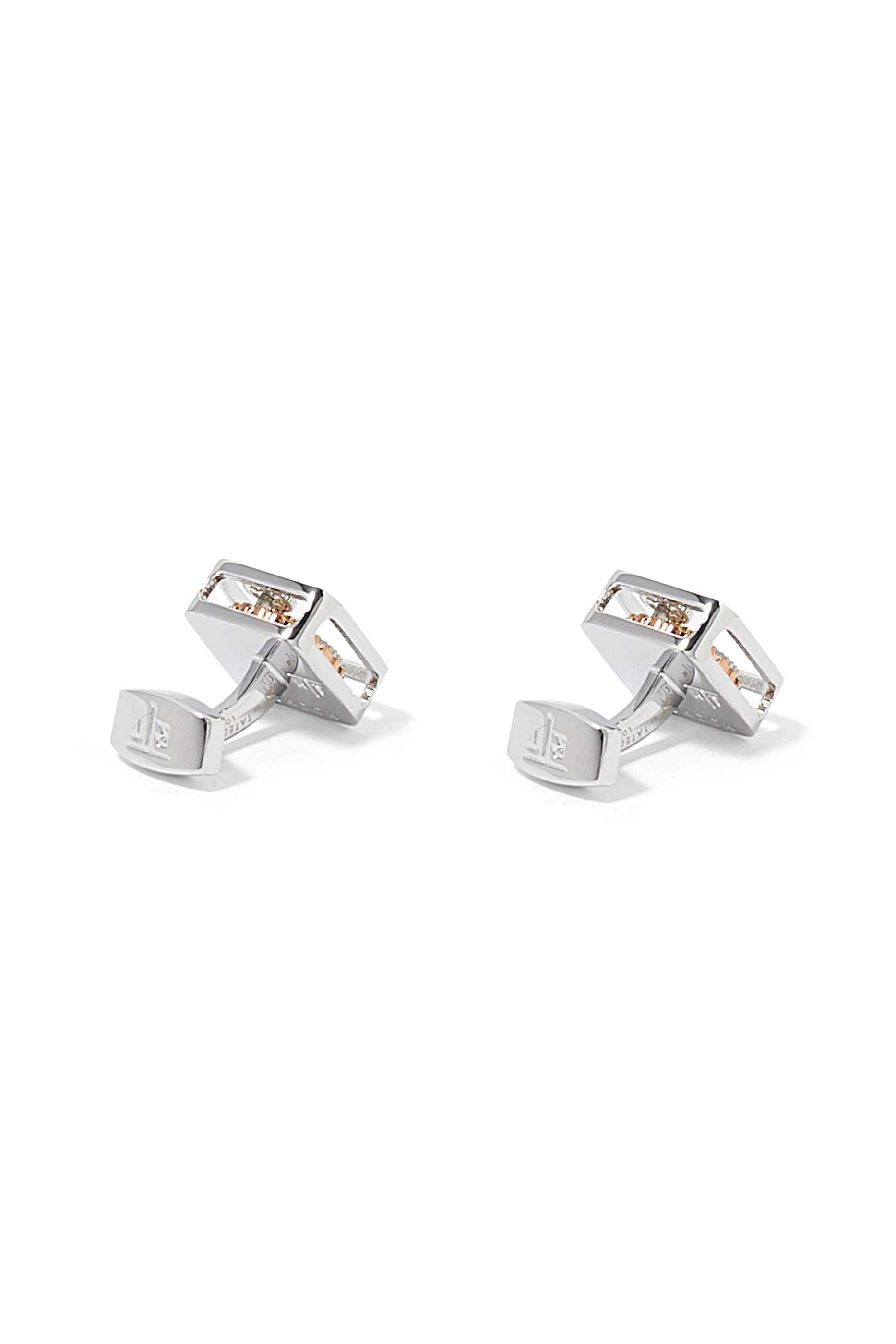Square Gear Cufflinks, Sterling Silver