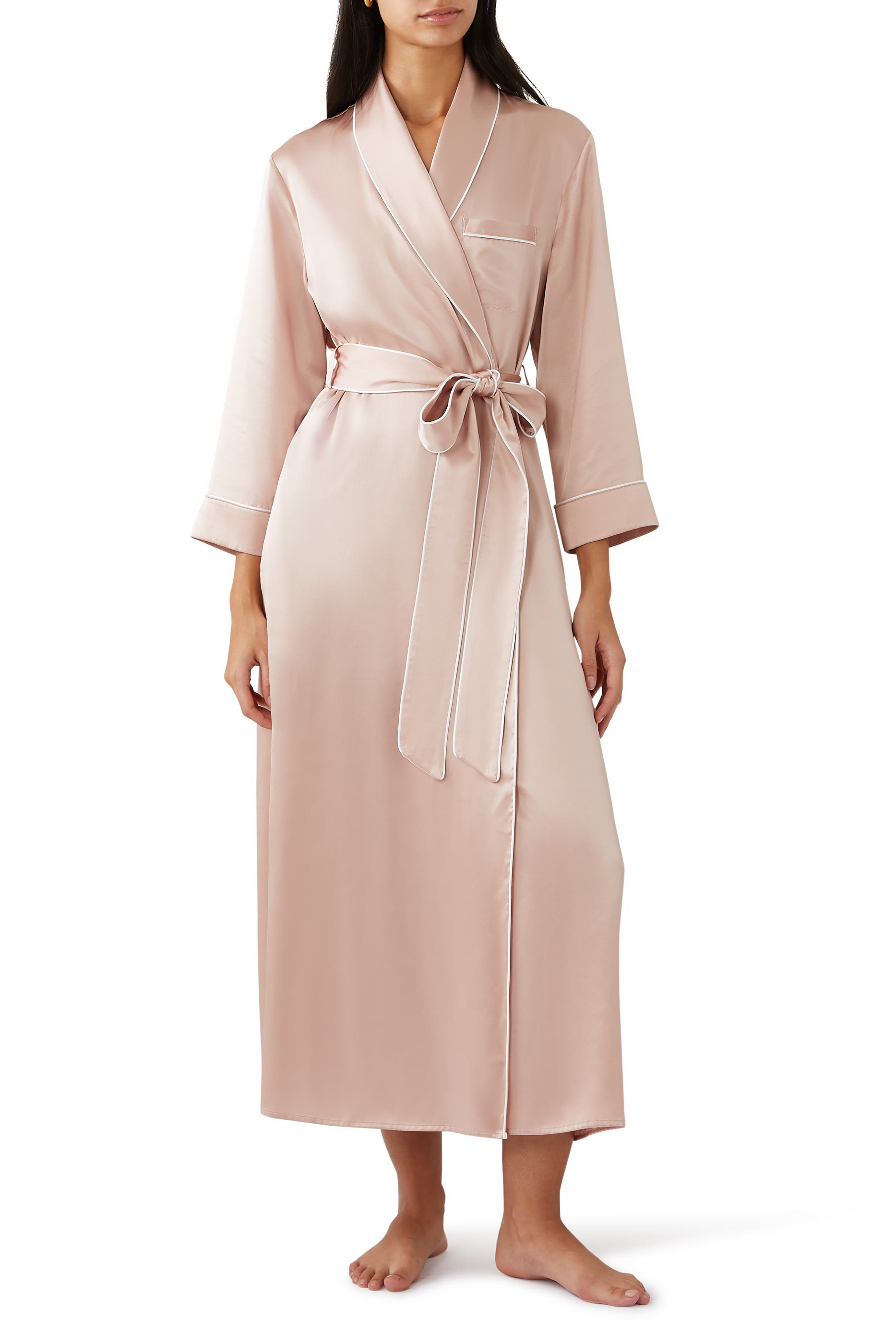 Astrid Silk Satin Robe