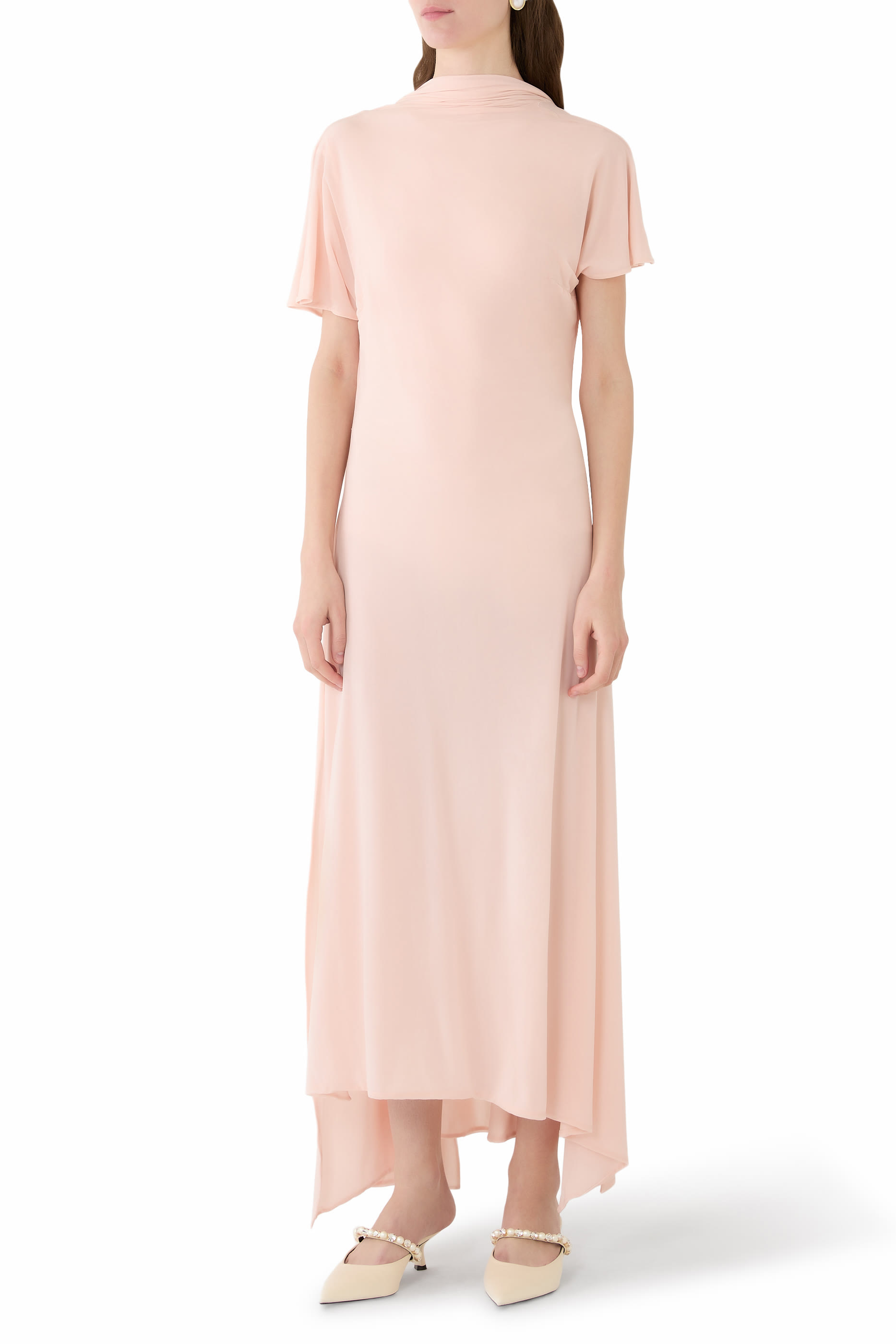  Midi Dress with Scarf Detail