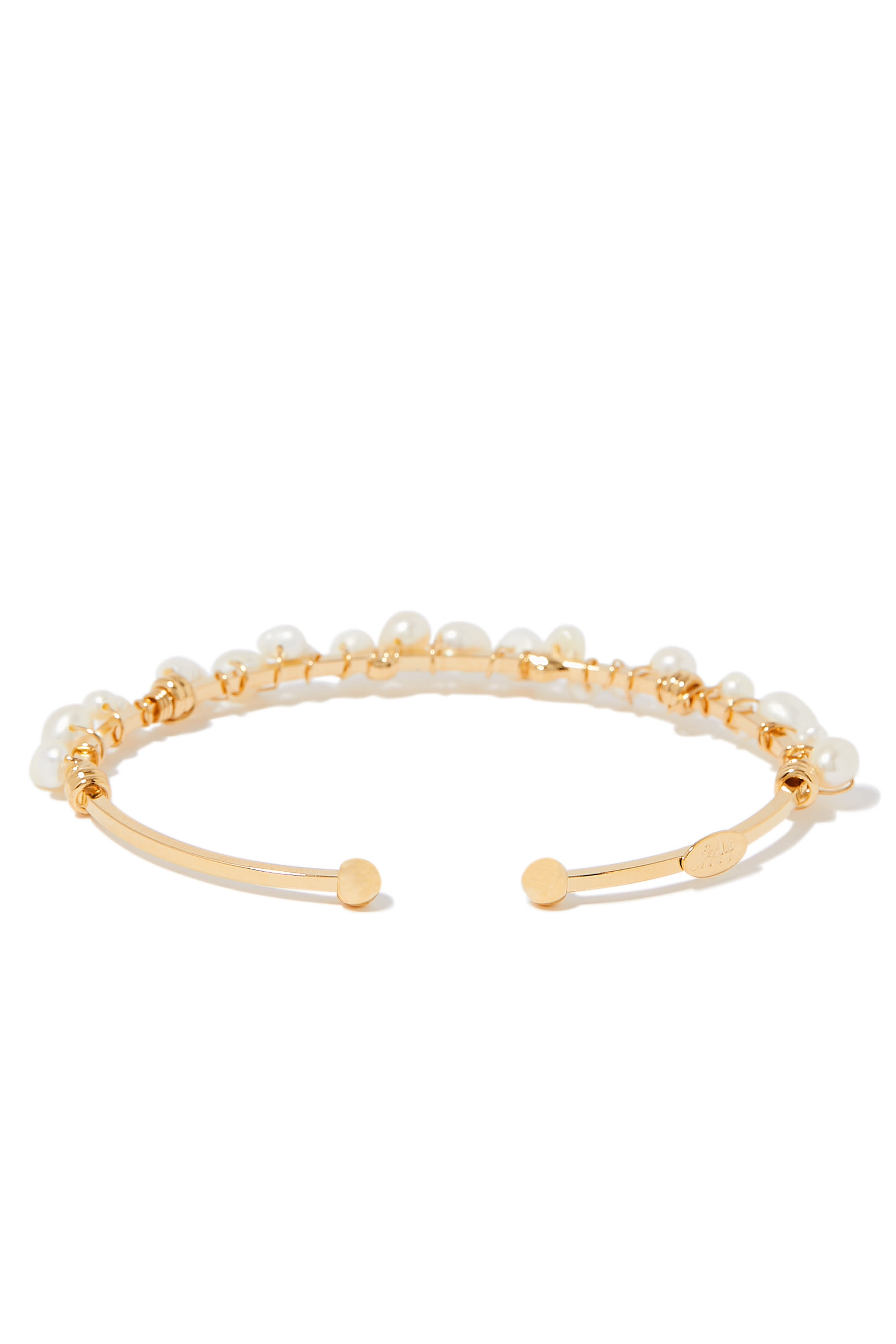 Calliope Bracelet, Gold-Plated Metal & Mother of Pearl