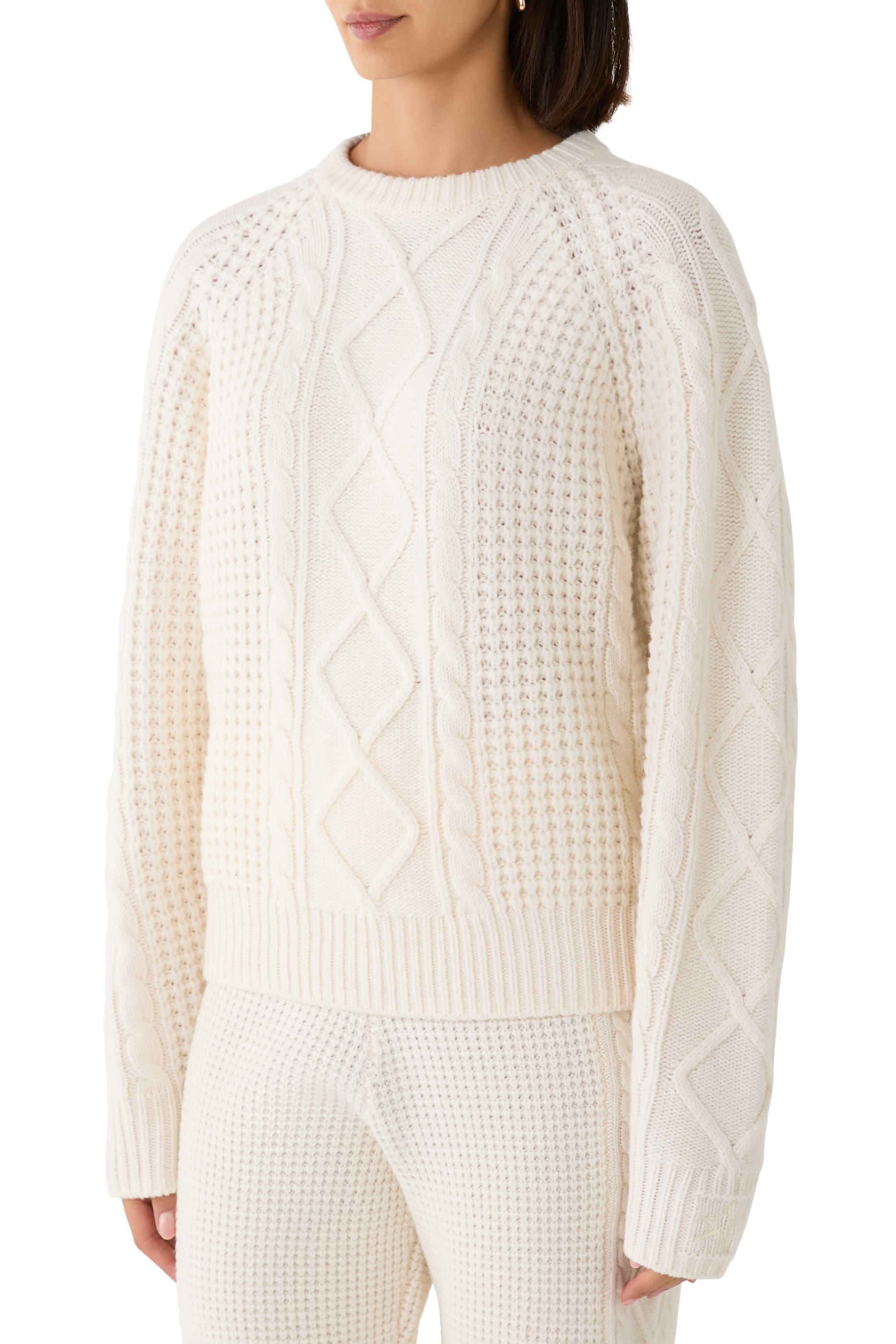 Crystal Cable-Knit Sweater