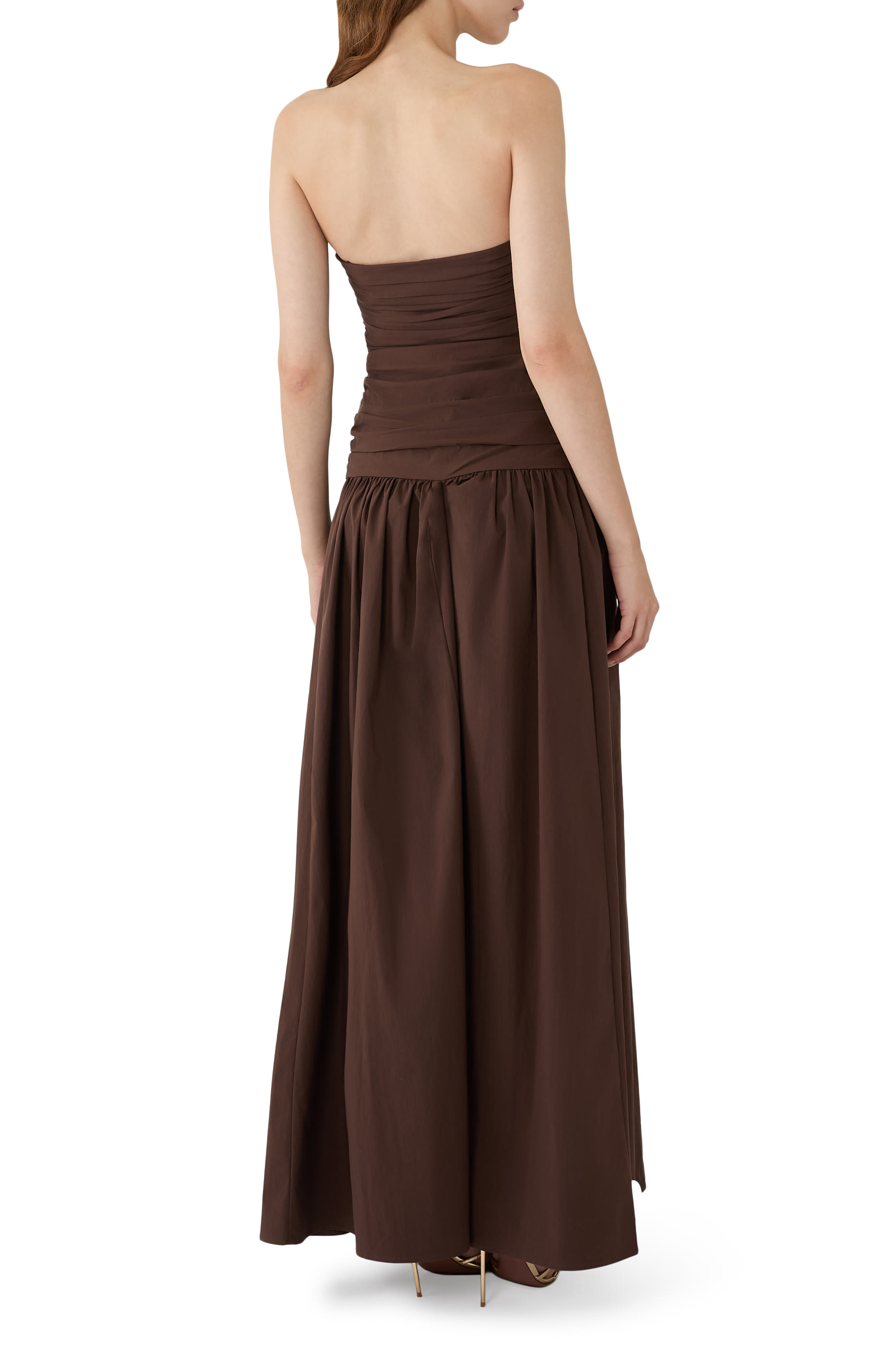 Campbell Fitted Drop Waist Maxi Dress