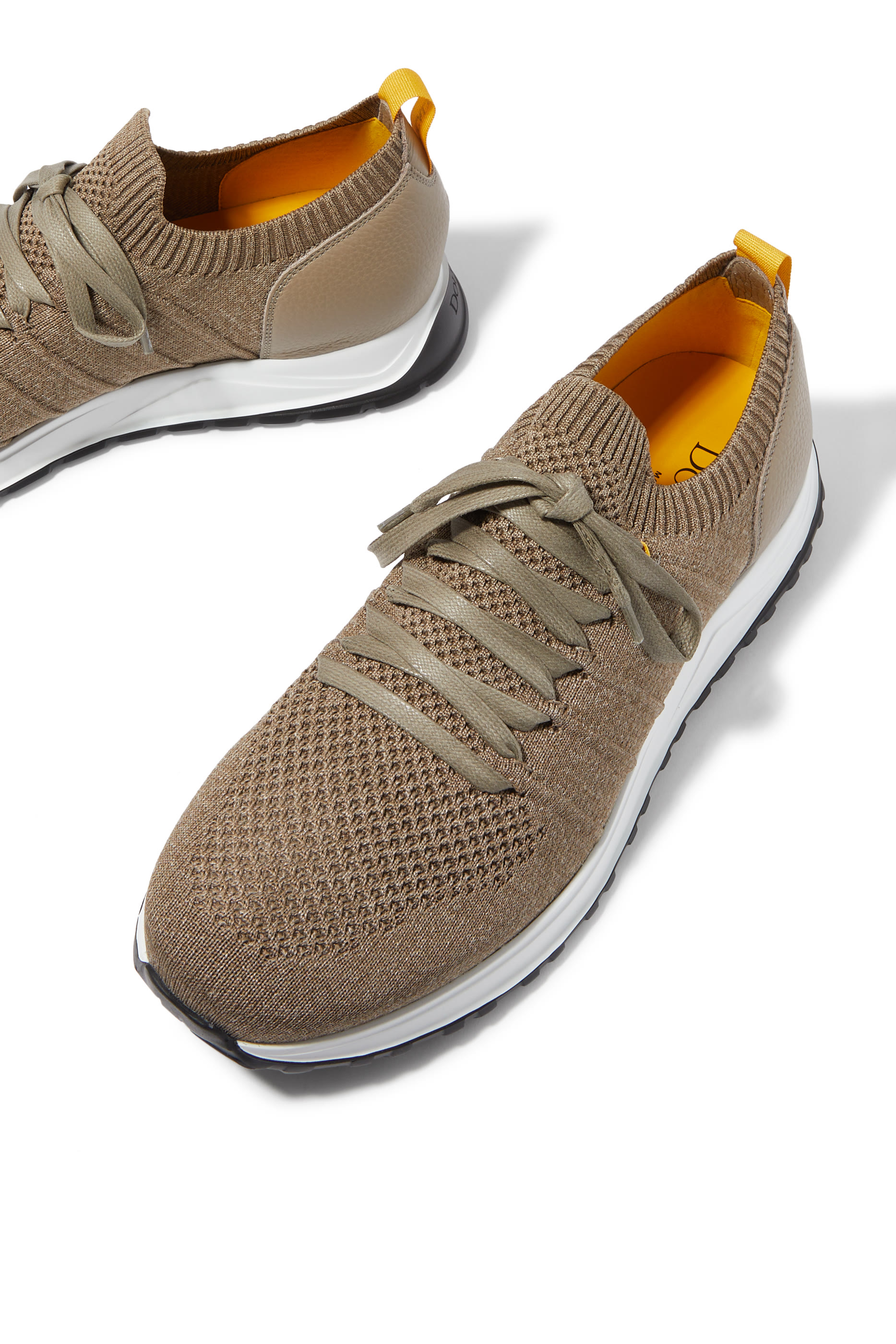 Technical Fabric Leather Sneakers