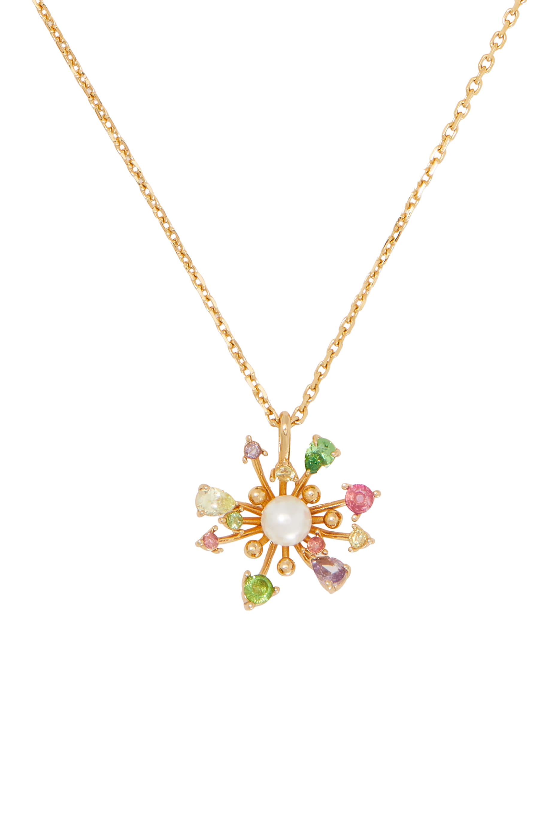 Bloom in Color Mini Pendant, Plated Metal & Cubic Zirconia