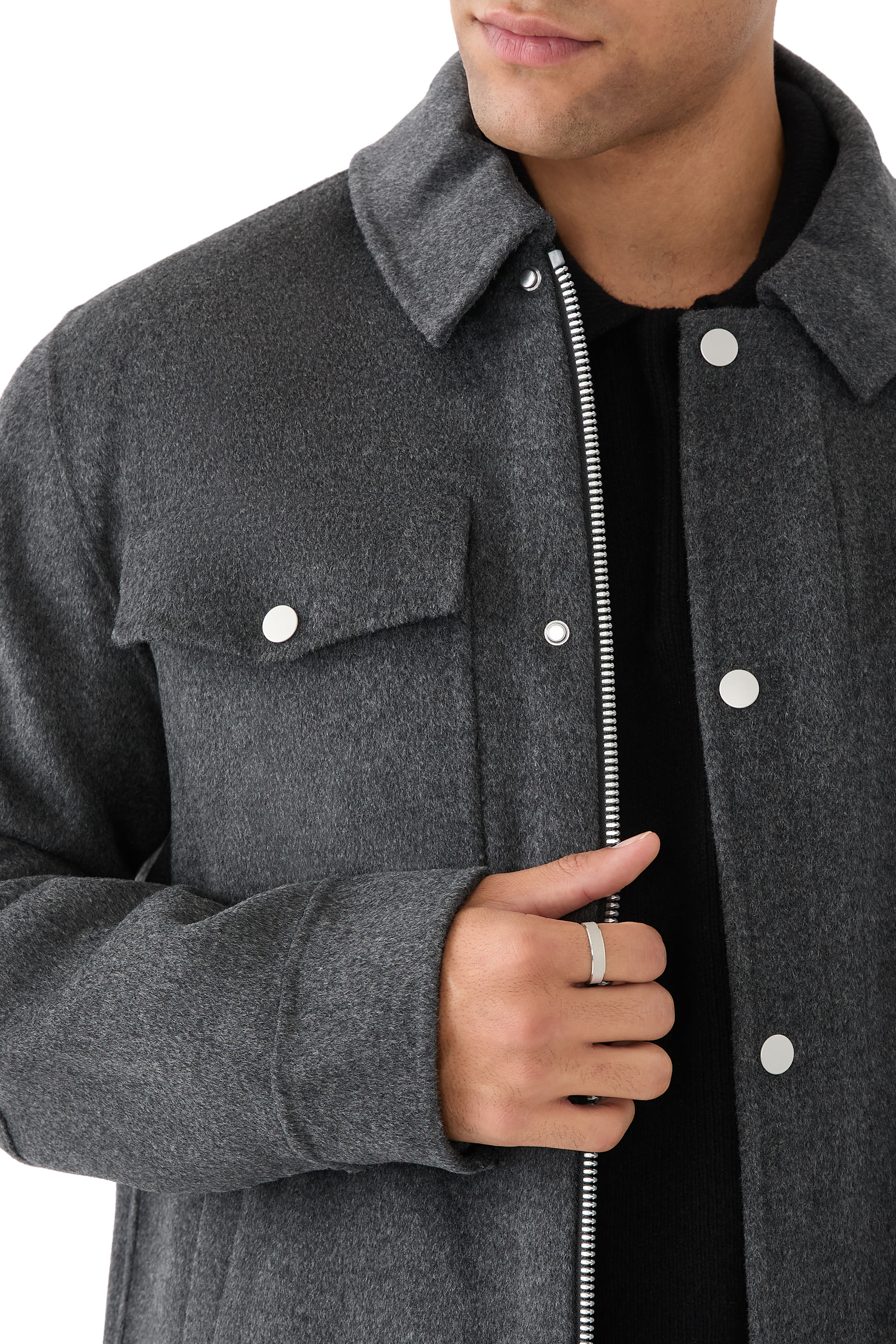 Rex Ring, Rhodium Plated Sterling Silver