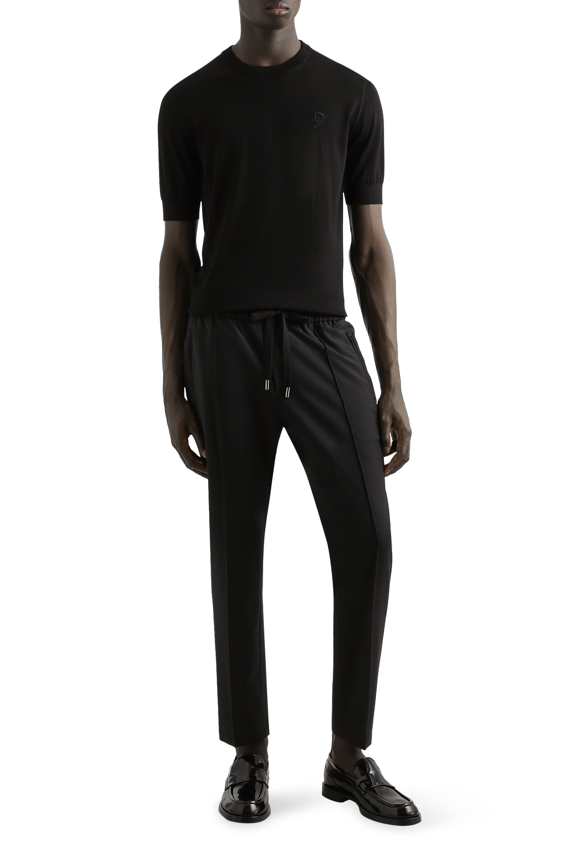 Silk Round Neck Sweater With DG Embroidery