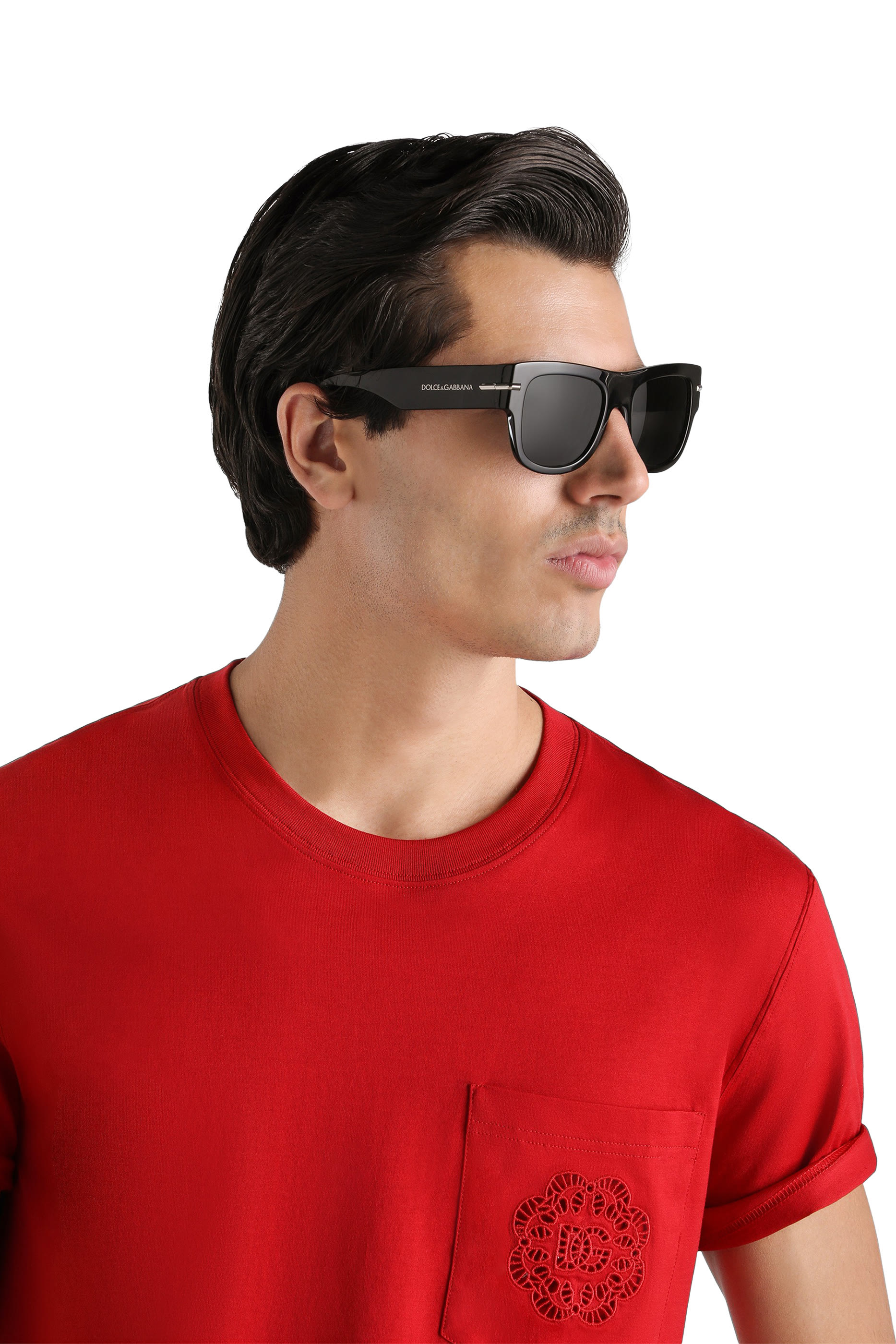  Cotton T-Shirt with Logo Embroidery
