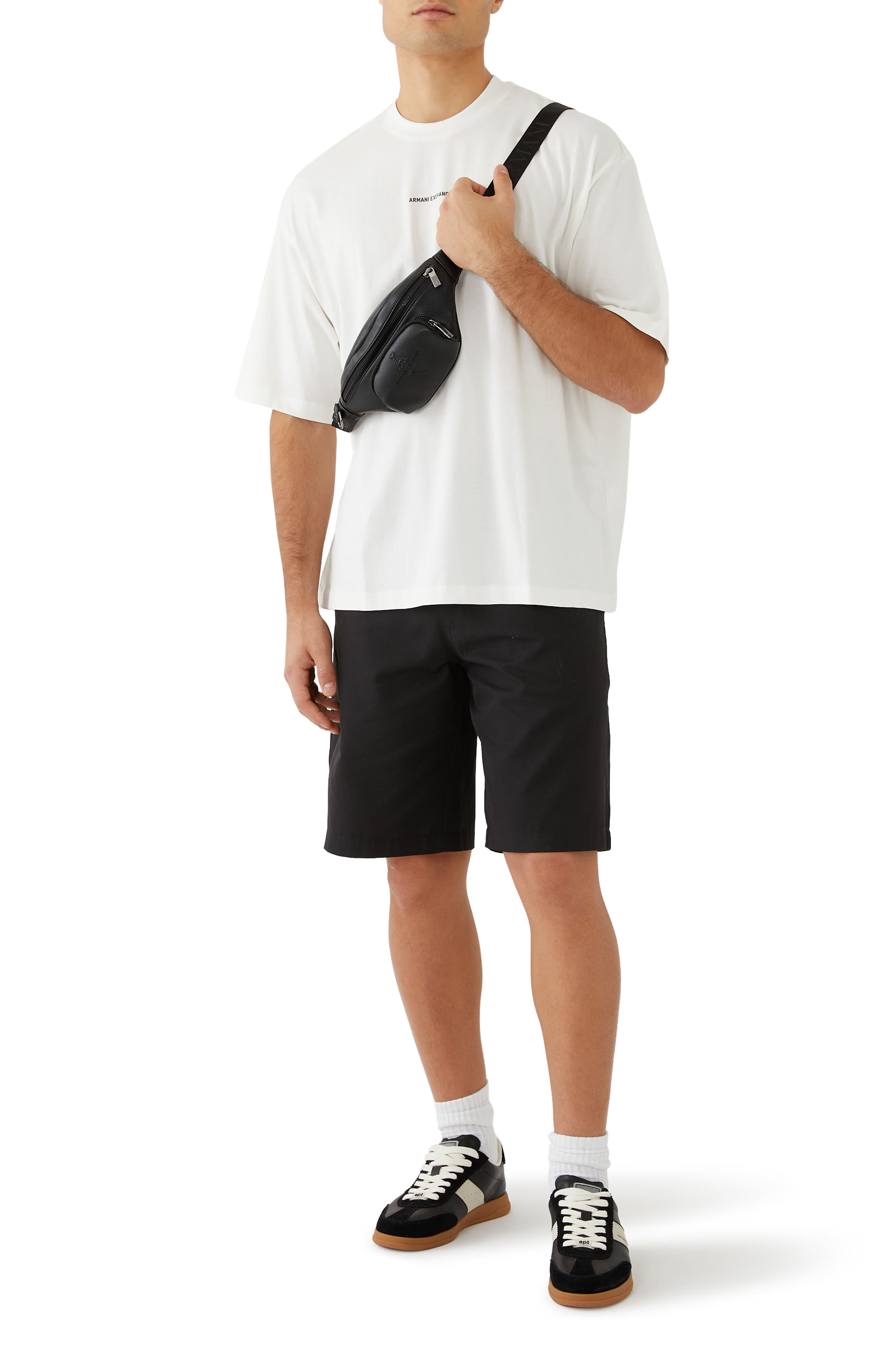 Grid Crewneck Oversized T-Shirt