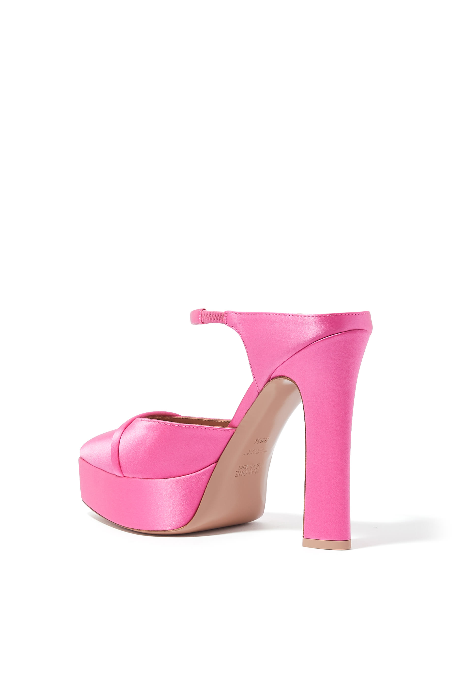 Uma 125 Satin Platform Mules