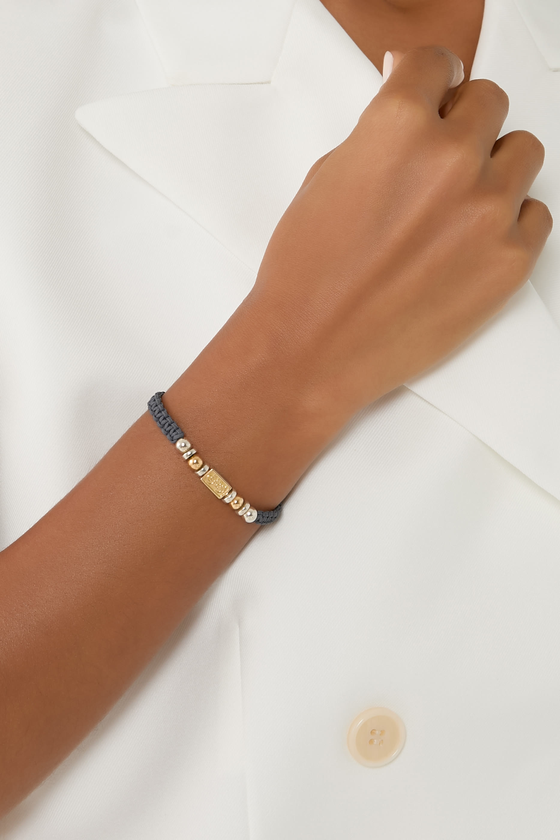 El Nur ‘Never Apart’ Braided Bracelet, 18k Yellow Gold & Sterling Silver