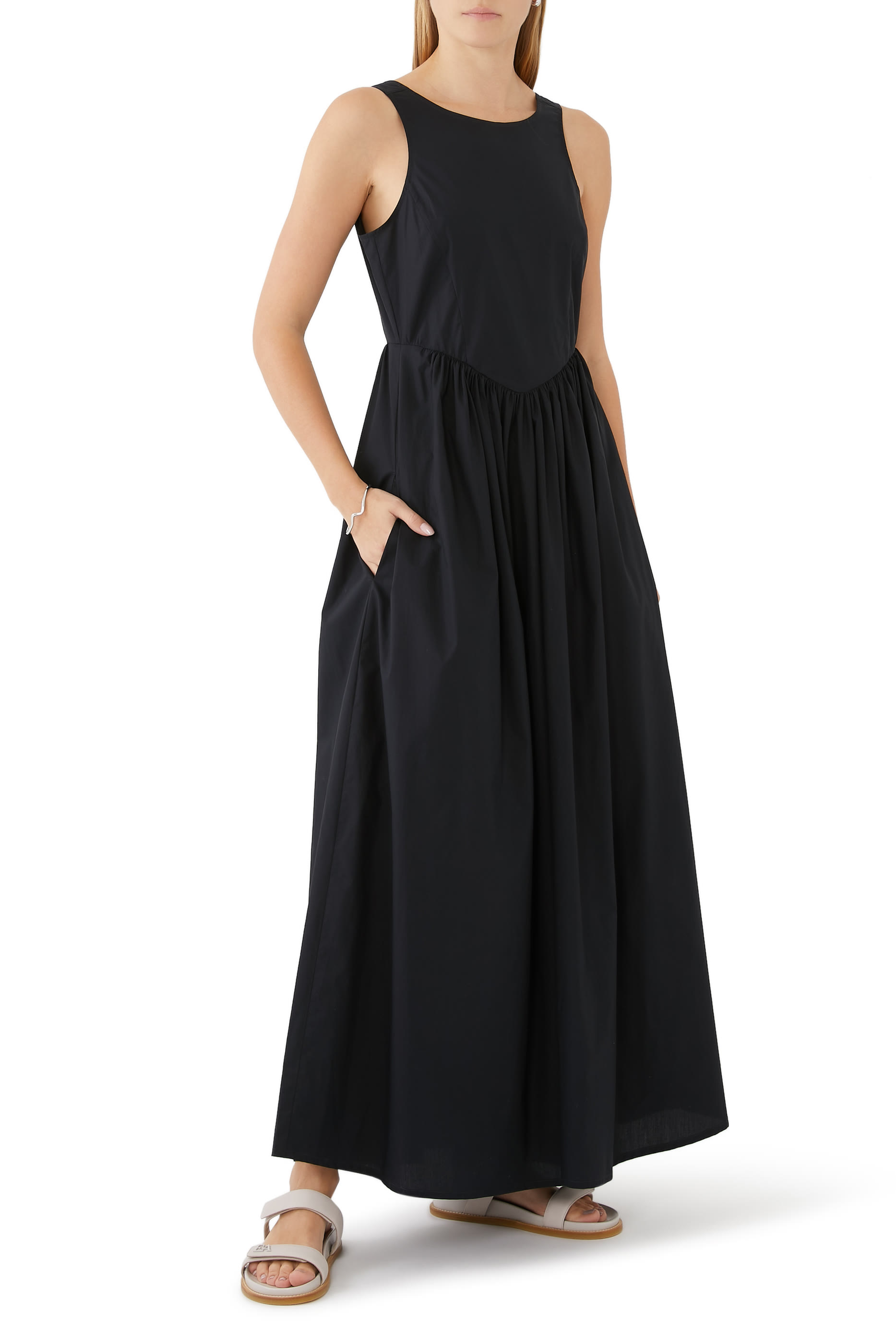Pleated Maxi Dress