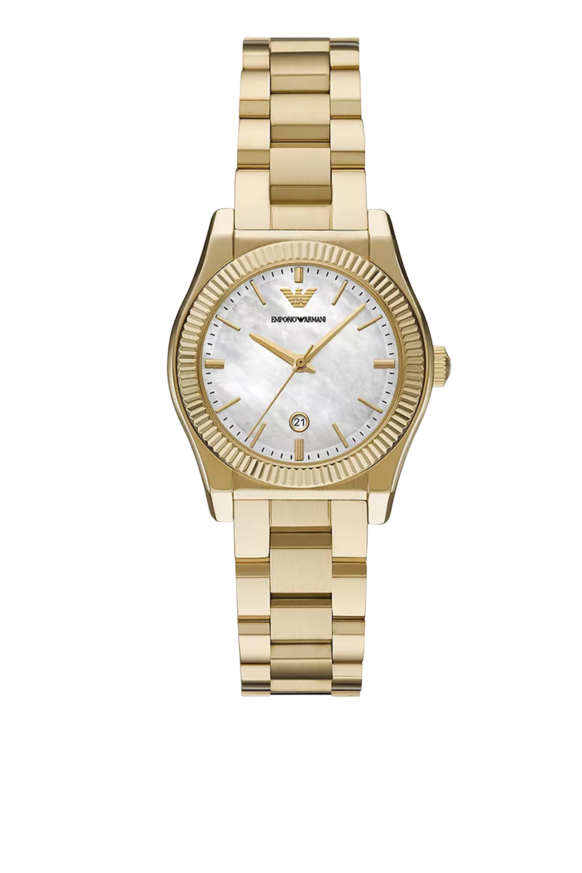 Three-Hand Gold-Tone Stainless Steel Watch