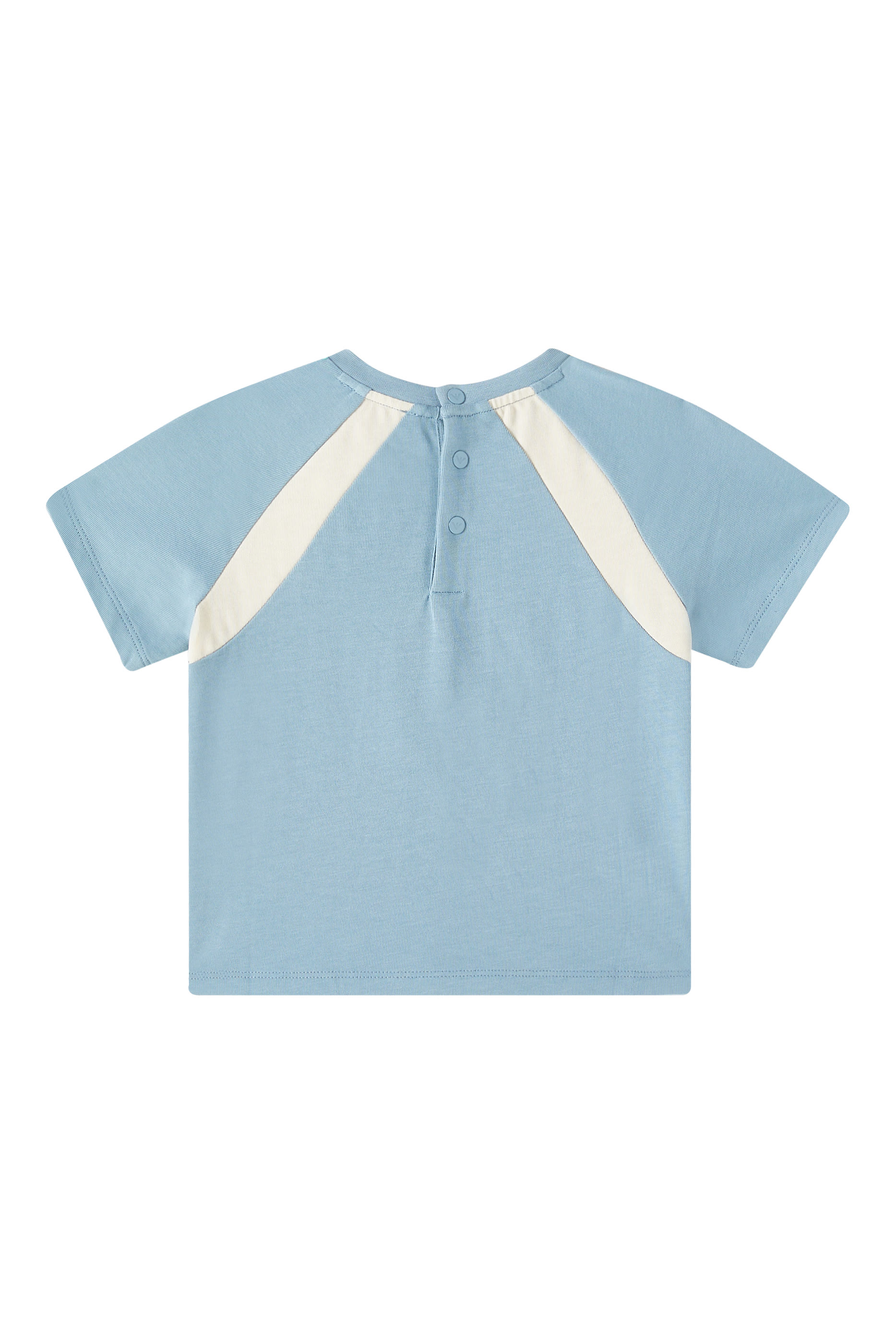 Kids Color Block EA Text Logo Shirt