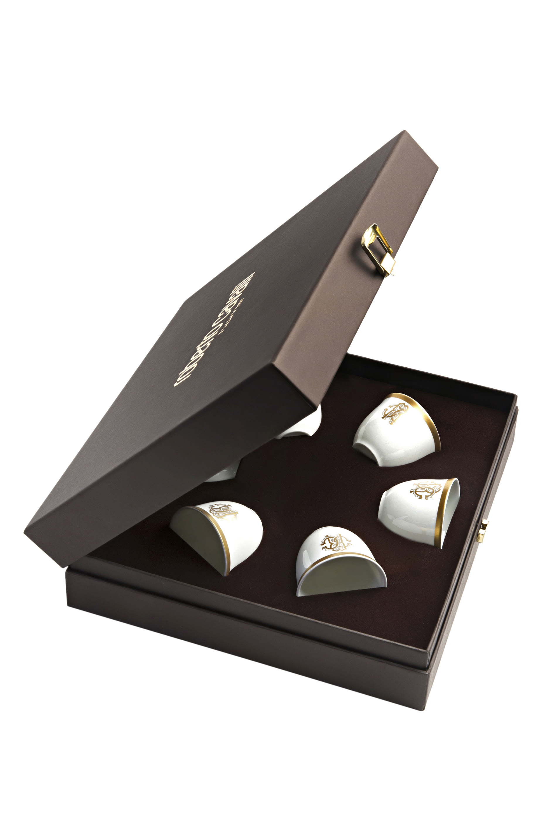 Silk Gold Arabic Cup & Saucer Set of 6