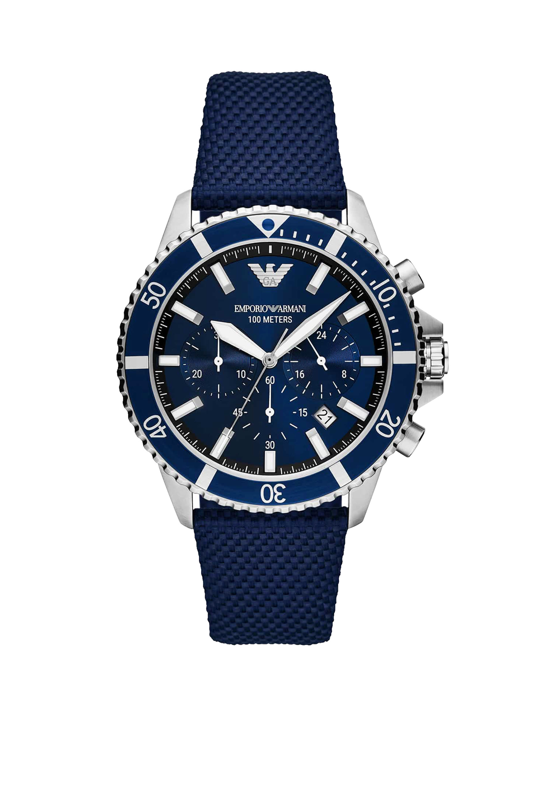 Chronograph 43mm Nylon and Leather Watch