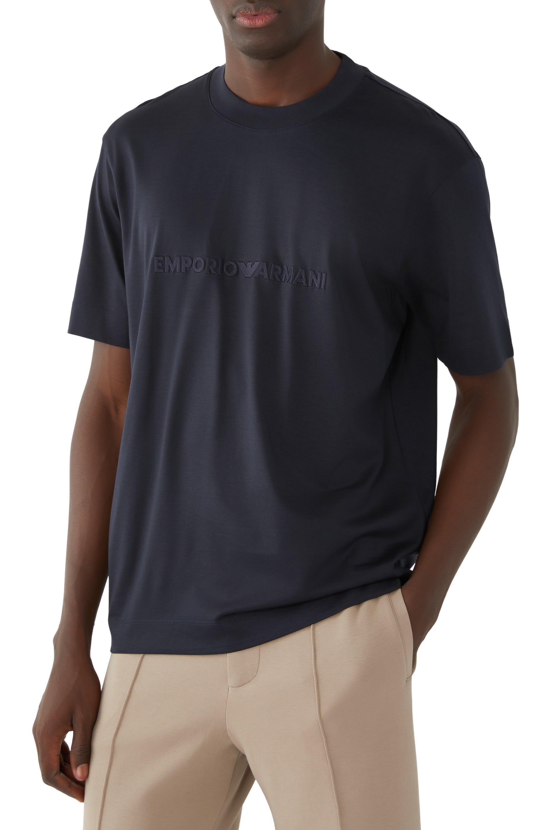 Macro EA Text Logo Tencel T-Shirt