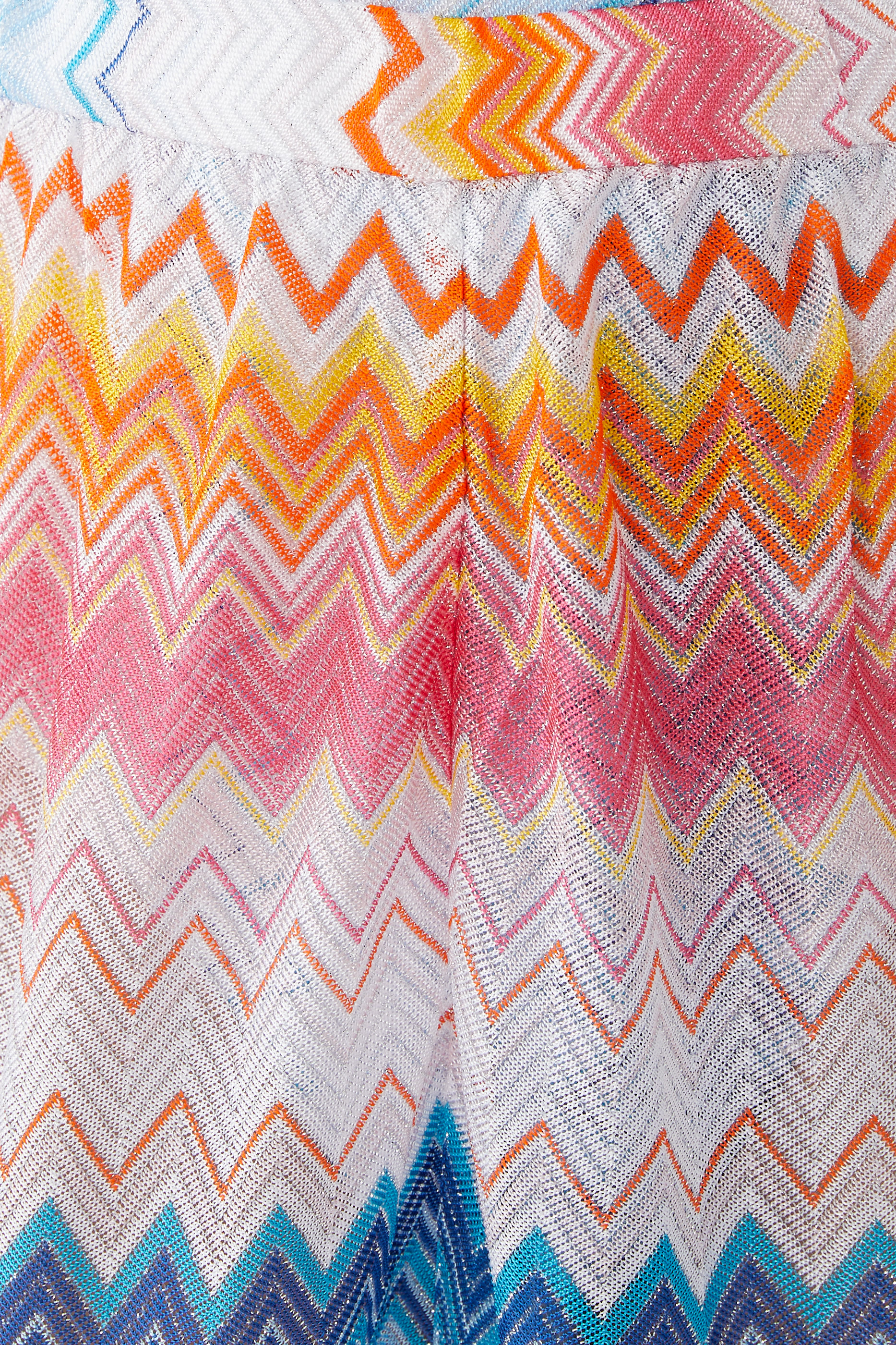 Mare Chevron Raschel Lurex Wide Leg Pants