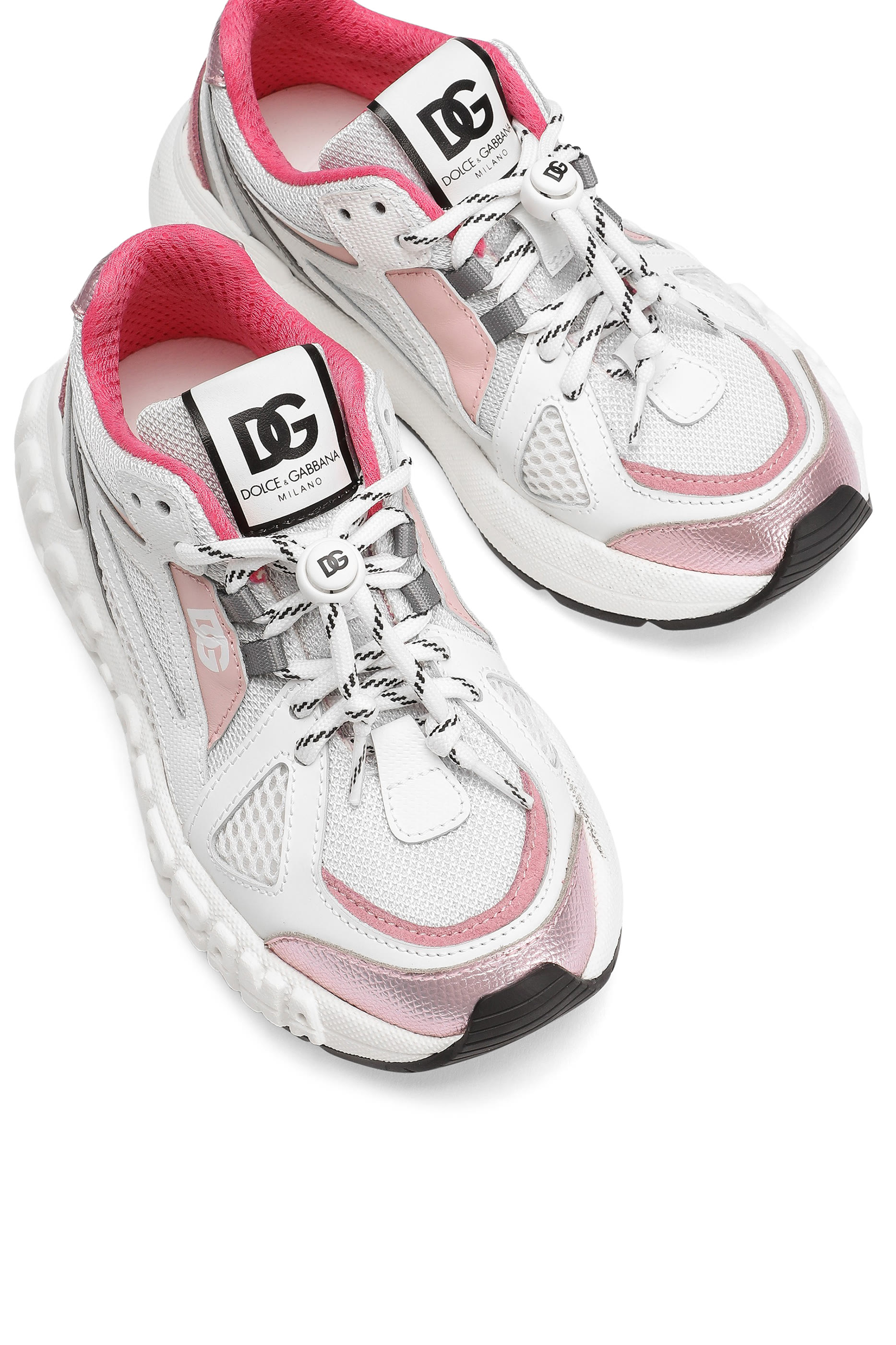 Kids DG Logo Nylon and Mesh Sneakers