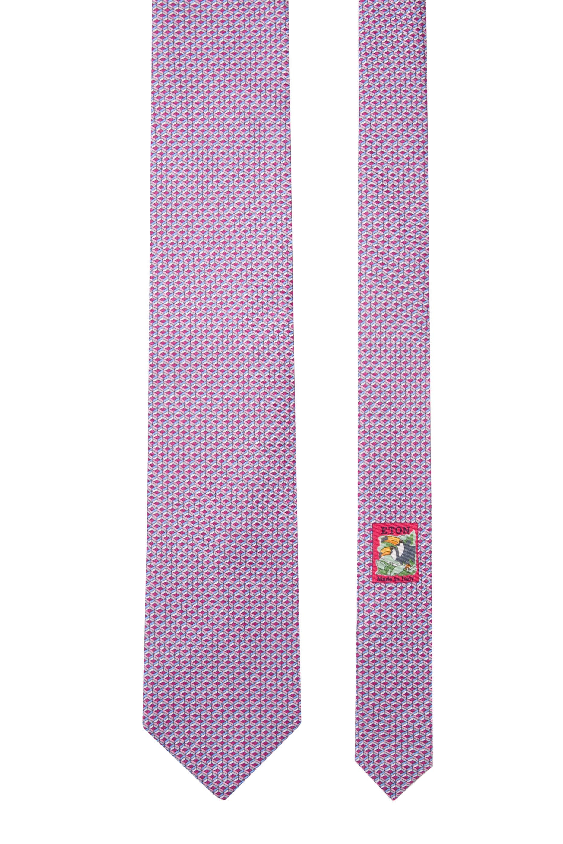 Geometric Print Silk Tie