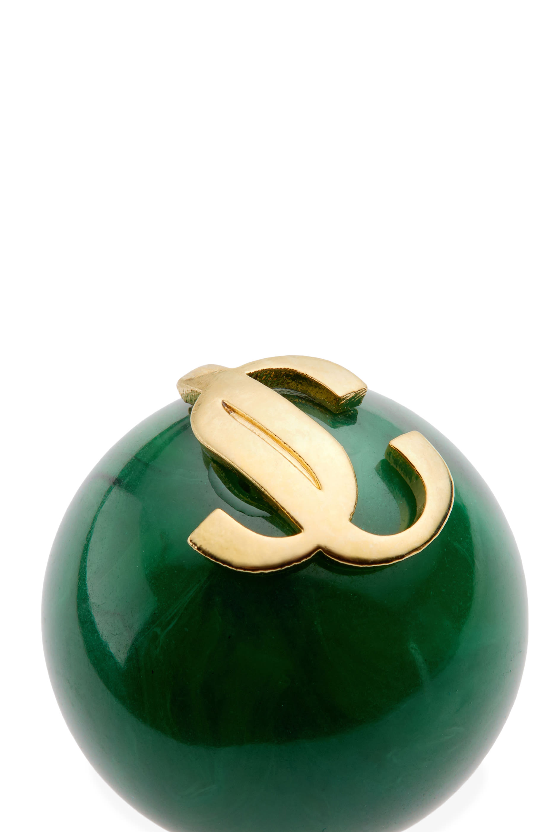 Beads Logo Earrings, Brass