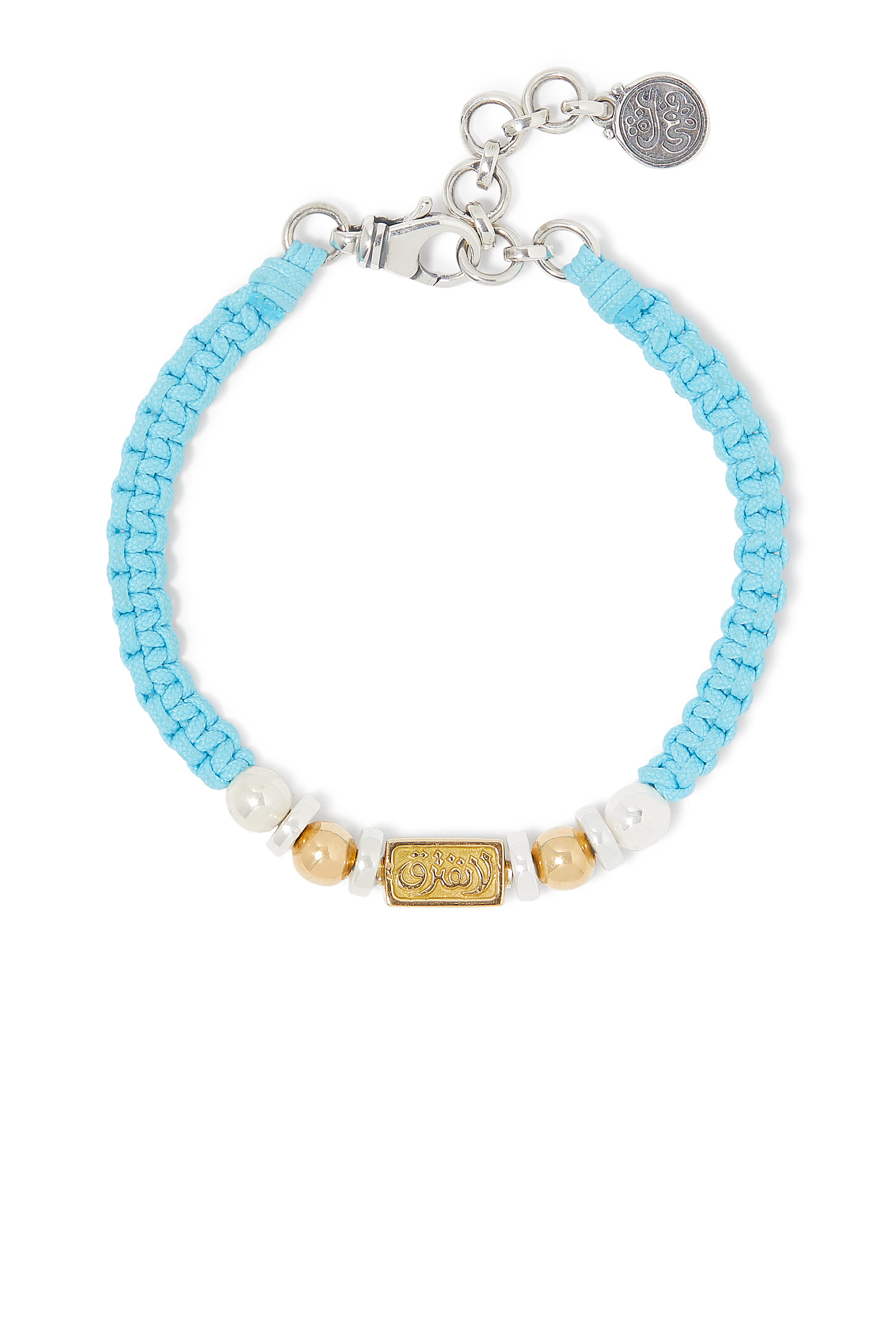  Never Apart Braided Bracelet, 18K Yellow Gold with Sterling Silver & Fabric